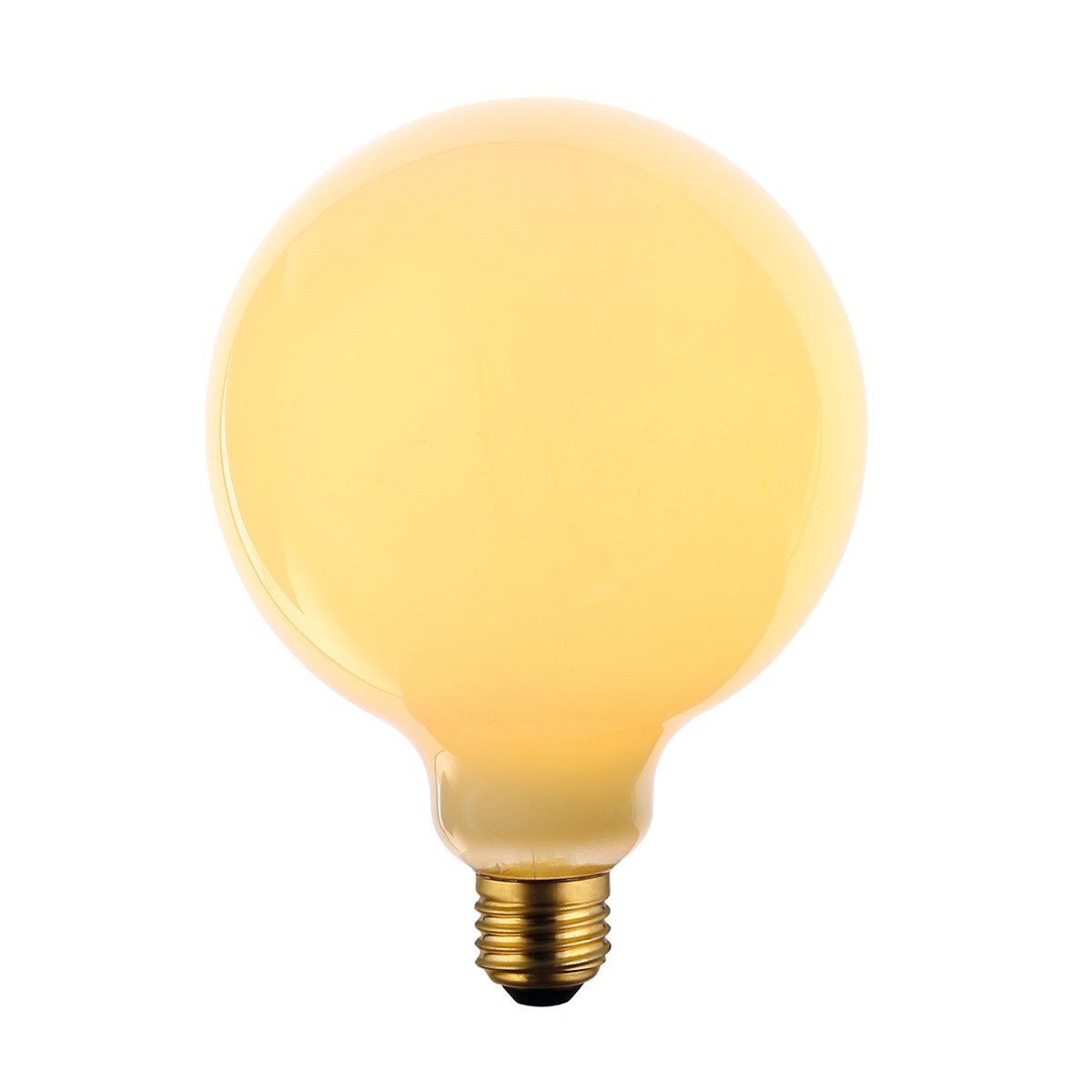 Lampadina Led Filamento Milky E Globo Ambrato Luce Calda W