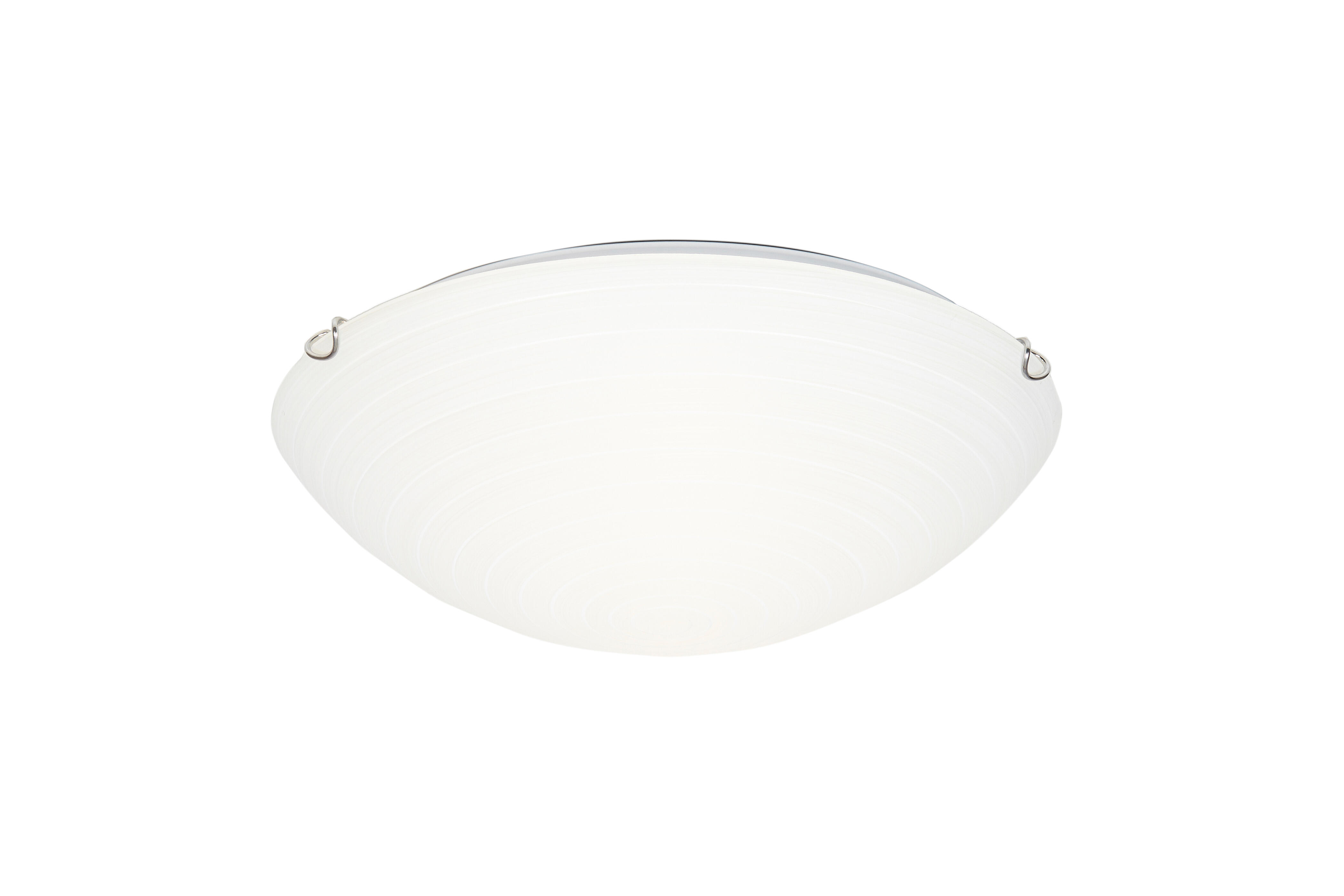 Plafoniera Classico Candice Bianco In Vetro D 40 Cm 2 Luci Leroy