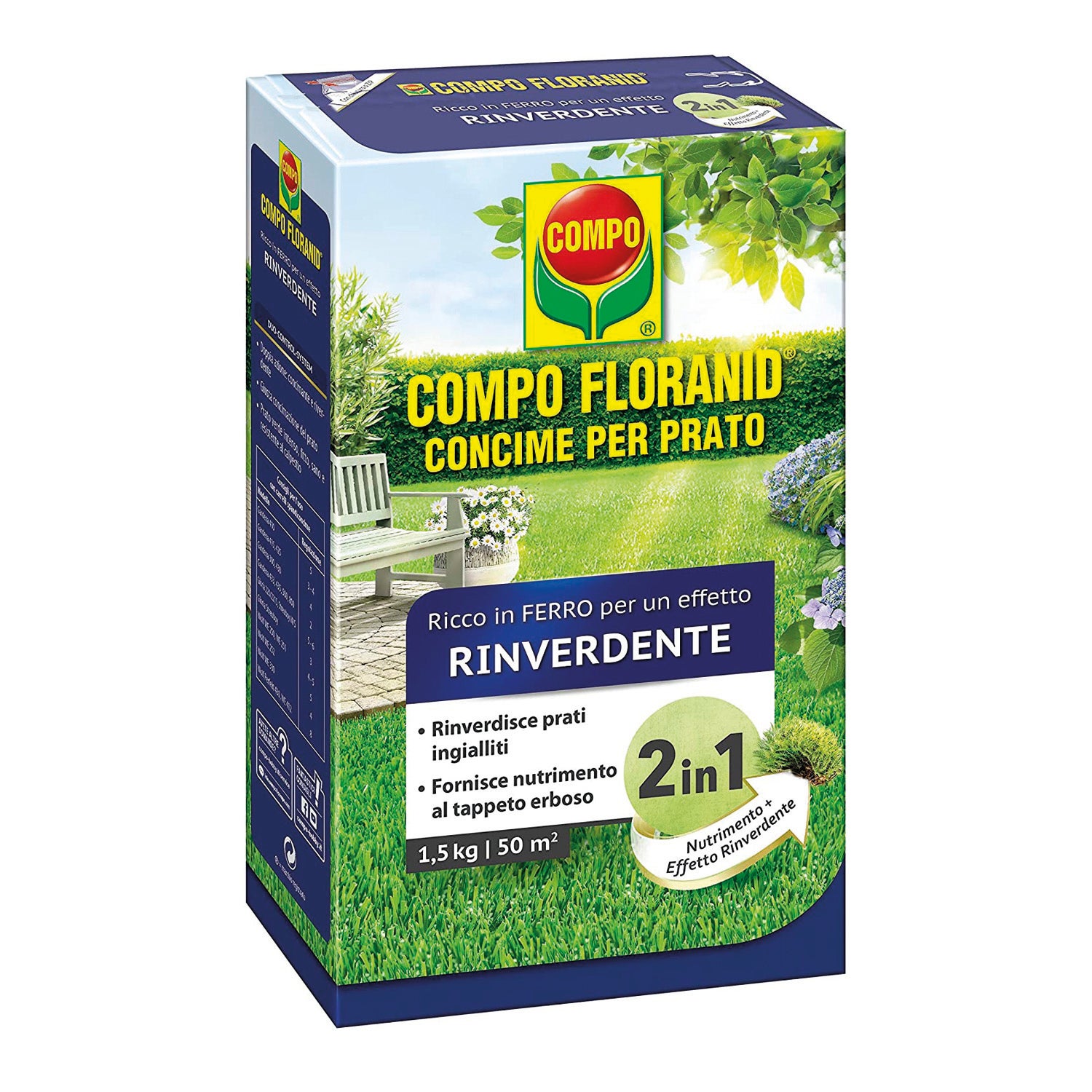 Concime Per Il Prato Granulare Compo Floranid Con Ferro Kg Leroy