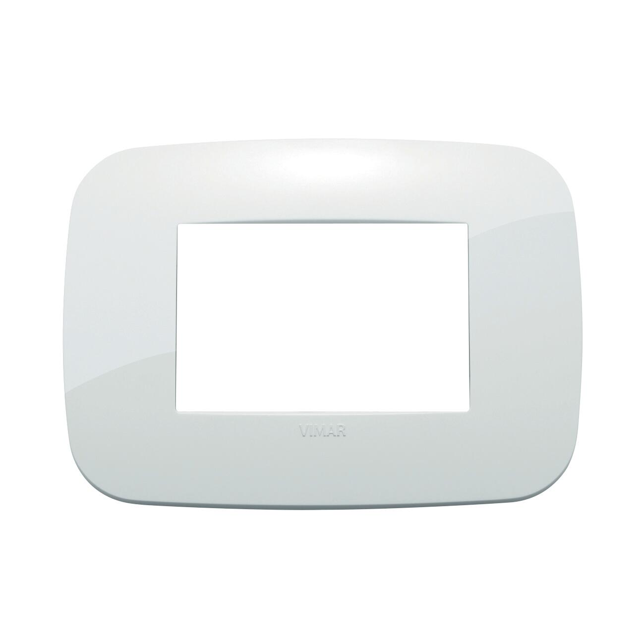 Placca Compatibile Vimar Arke - Copriinterruttori In Plastica Bianca Per 3 Posti/Moduli - Facile Installazione - Foto 3