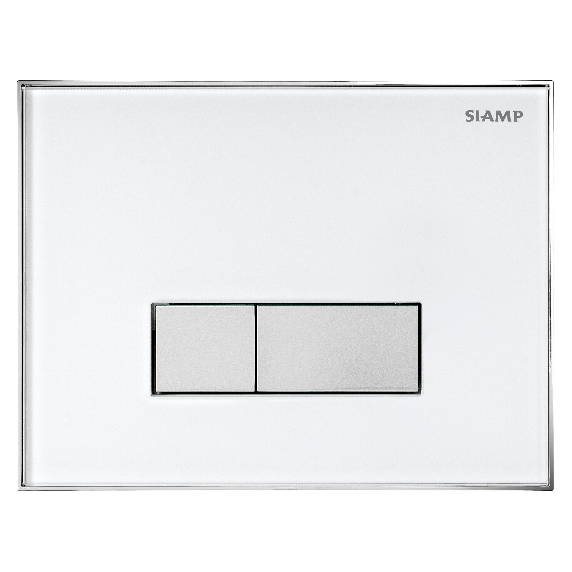 Placca doppio tasto Reflet 90 bianco
