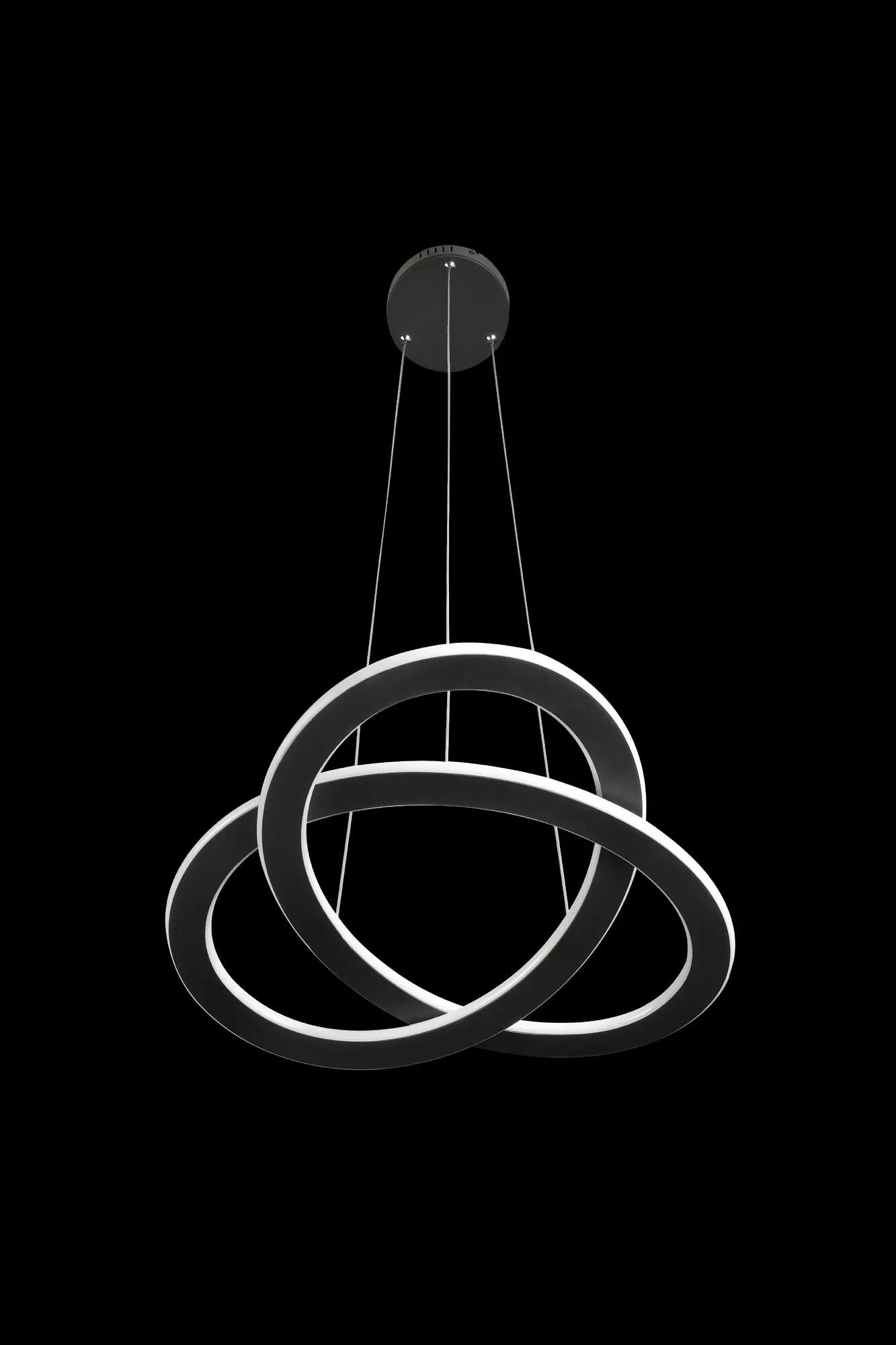 Lampadario Moderno Rolimare nero, in inox, D. 42 cm, 2 luci, EGLO - 5