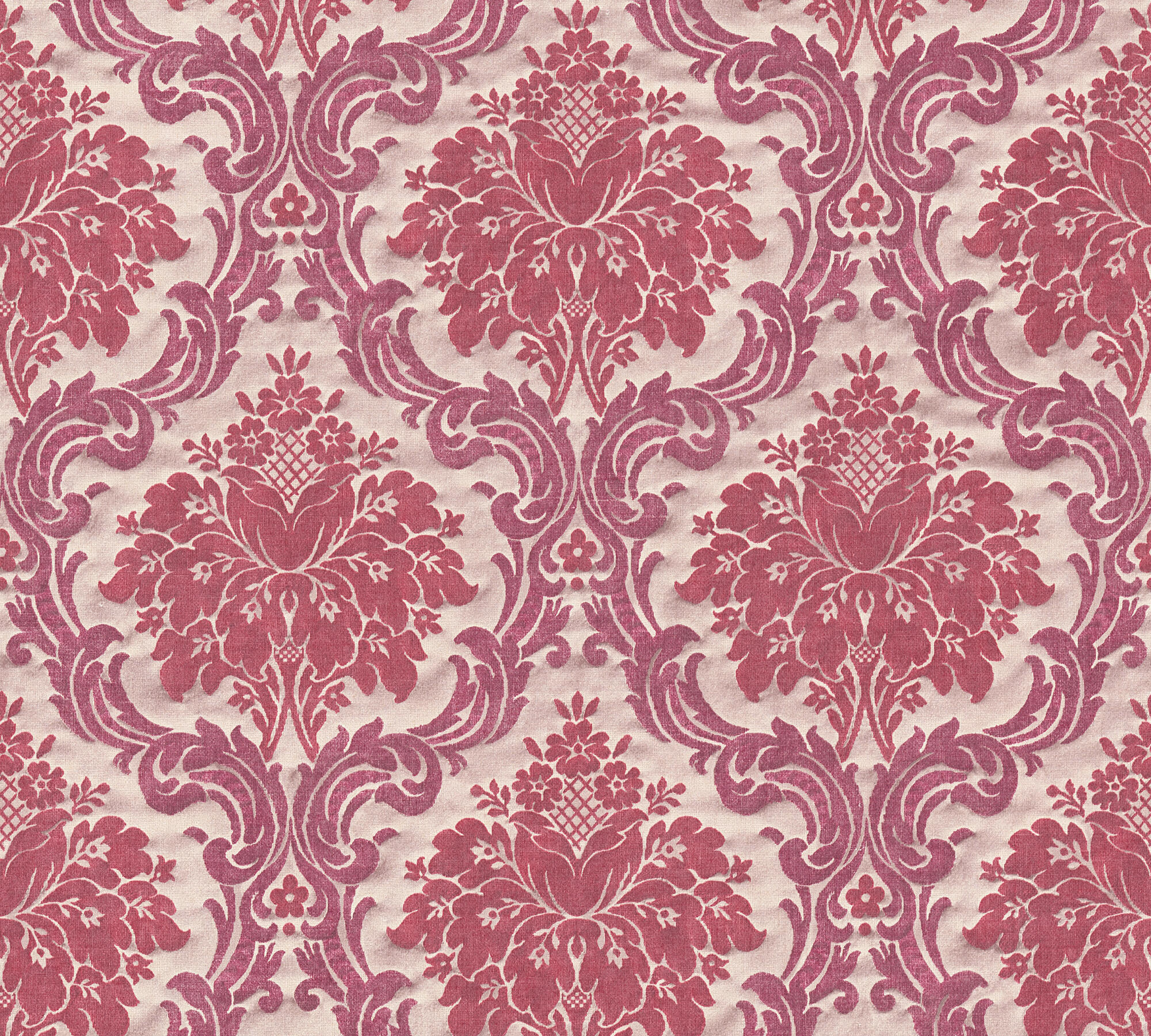 Carta Da Parati Damasco Garden Bordeaux 53 Cm X 10 05 M Leroy Merlin