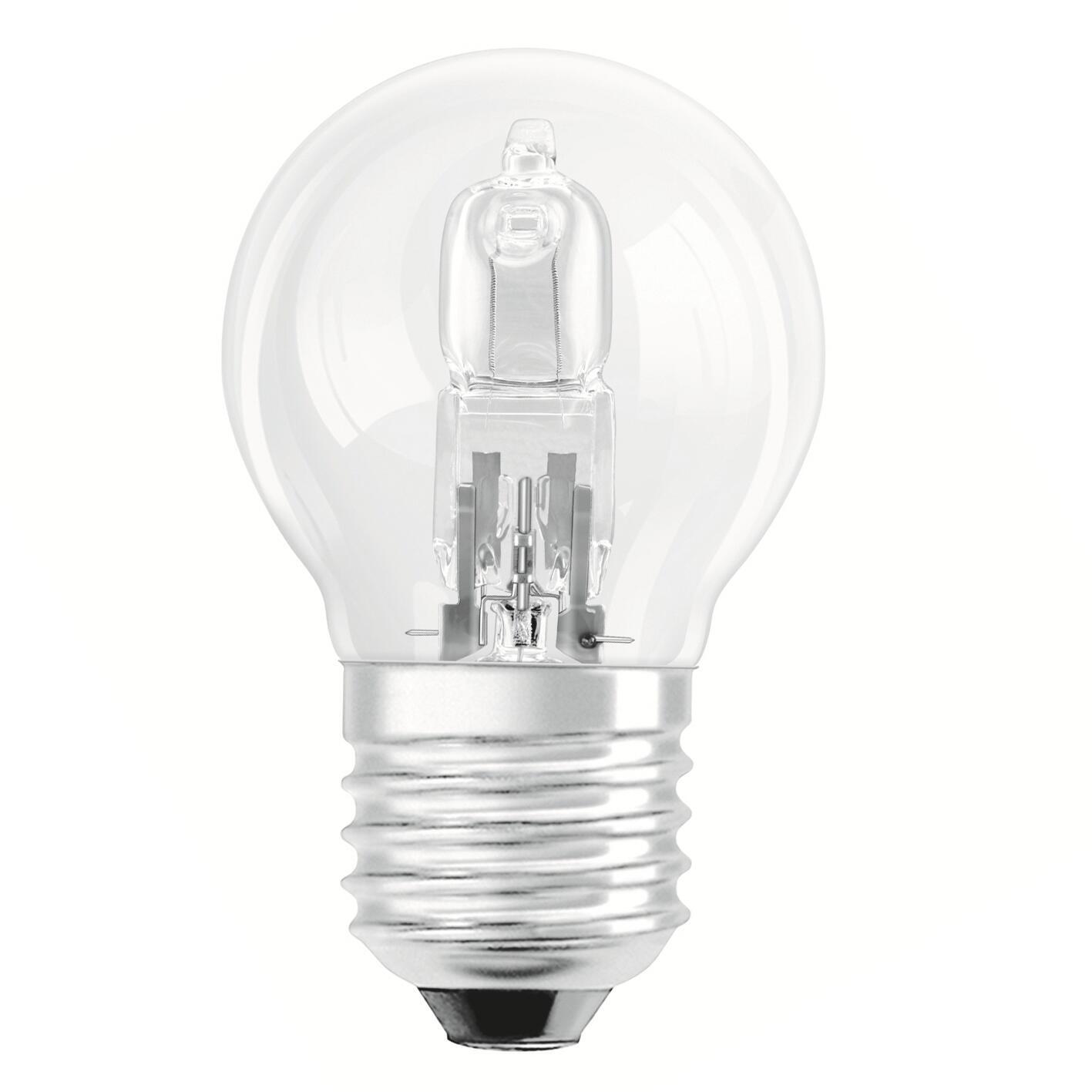 Set da 10 lampadine Alogena, E27, Sferico, Trasparente, Luce calda, 46W=700LM  (equiv 60 W), 360° , LEXMAN