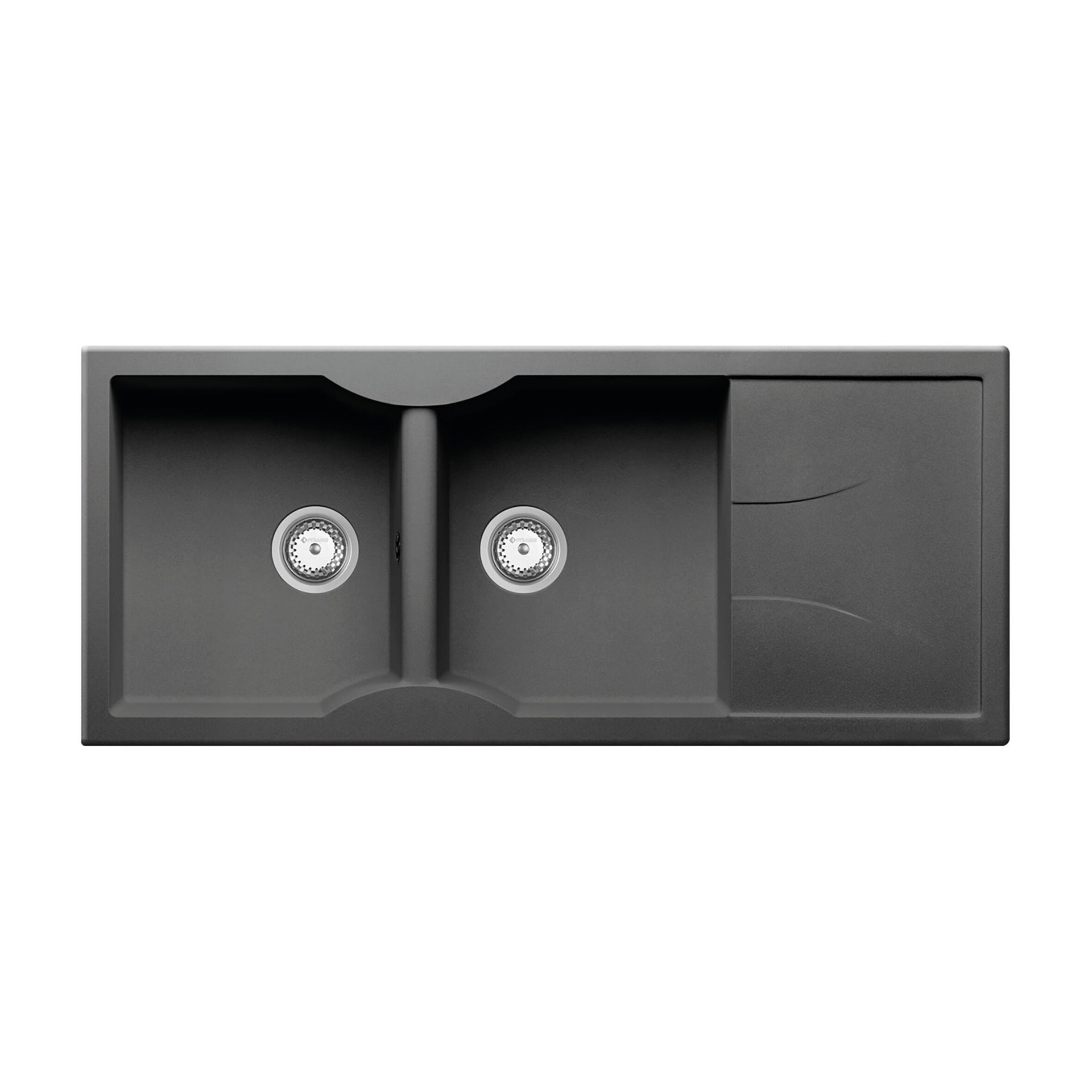 Lavello a incasso DELINIA Aeolia 116 x 50 cm 2 vasche con gocciolatoio