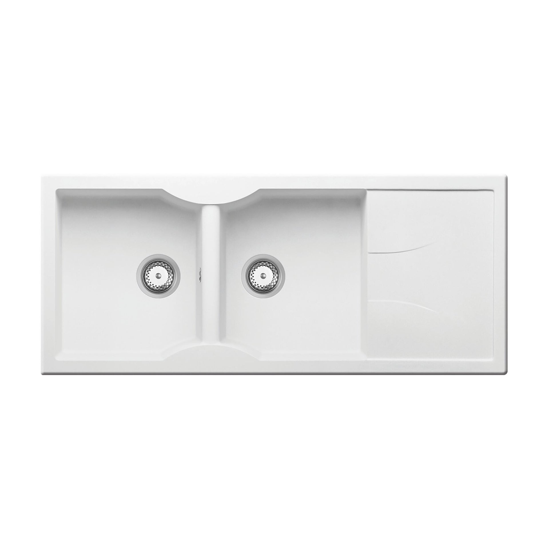 Lavello da incasso DELINIA Aeolia 116 x 50 cm 2 vasche con gocciolatoio