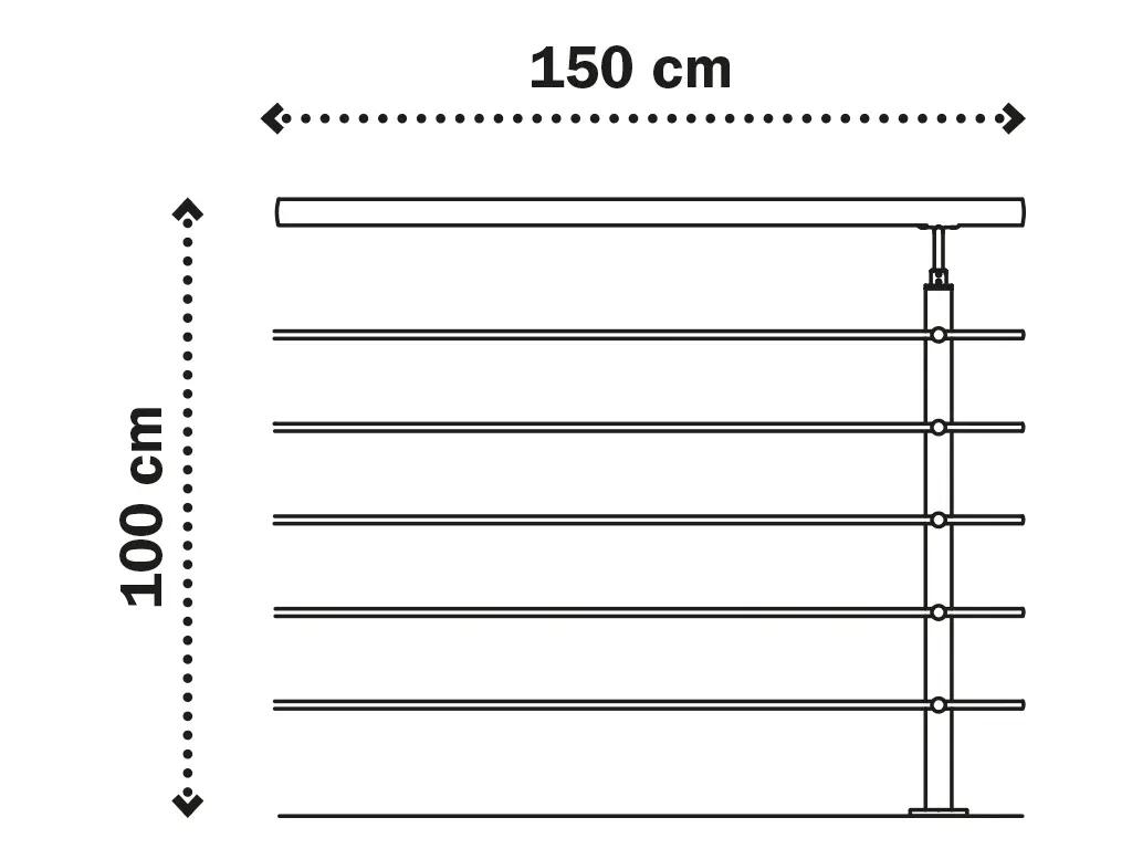 Kit prolunga balaustra FONTANOT Inox22 Wire in inox 316 L 150 x H 100 cm acciaio - 4