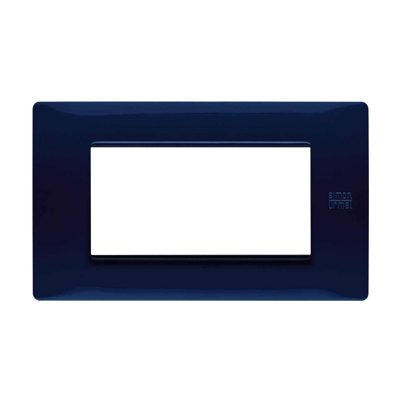 Placca Nea Flexa SIMON URMET 4 moduli blu