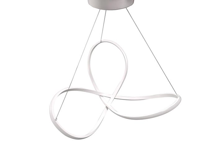 Lampadario Moderno Smilla bianco, in alluminio, D. 60 cm - 1