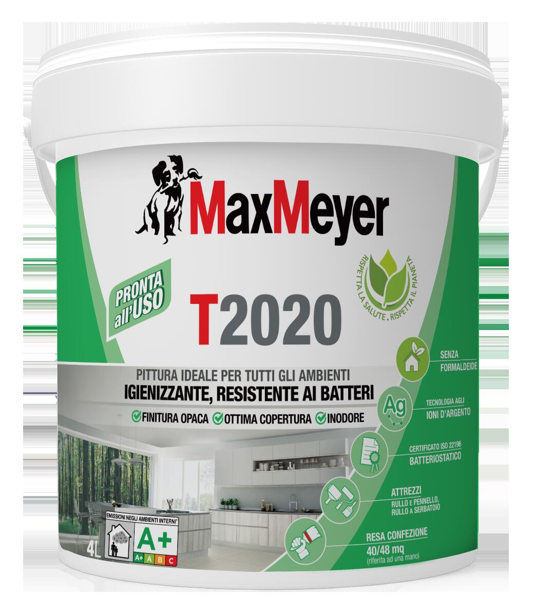 Pittura Murale Traspirante Antibatterica MAX MEYER T2020 Bianco 4 L