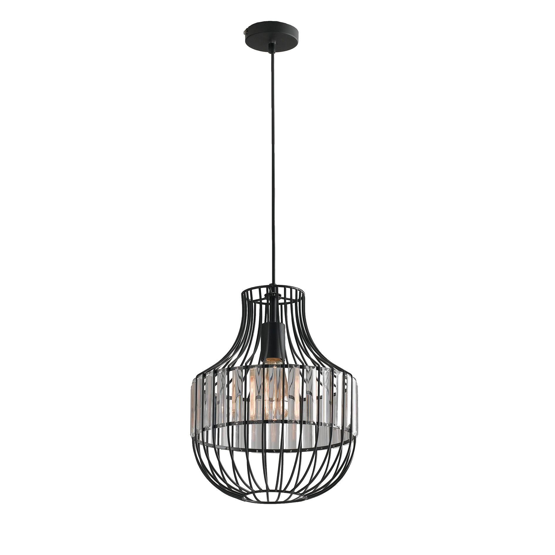 Lampadario Boho Opium nero in metallo, D. 30 cm, L. 120 cm, LUCE AMBIENTE  DESIGN | Leroy Merlin