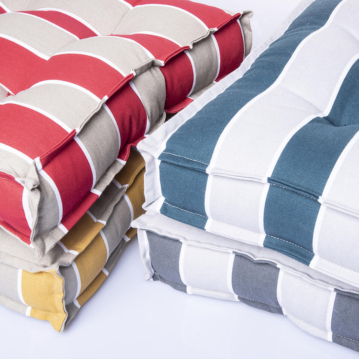 Futon Greta curcuma e tortora 40x40 cm