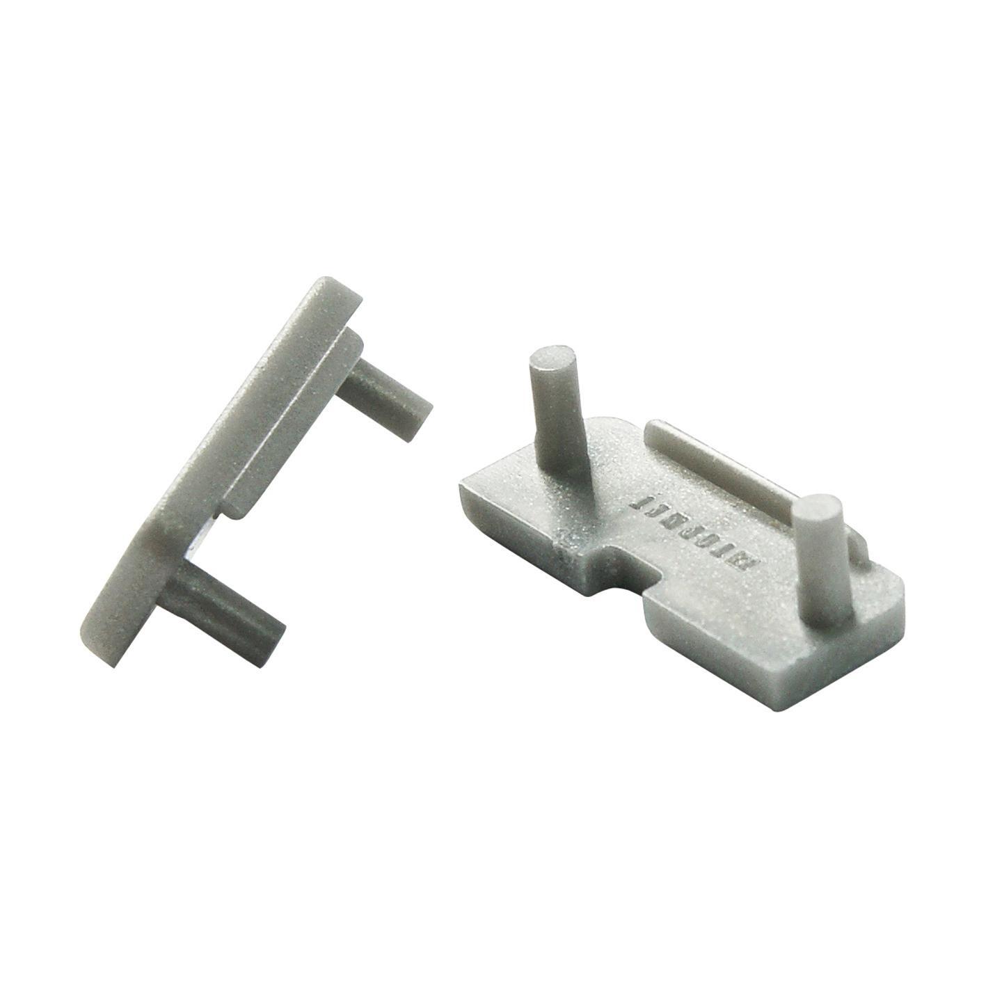 Tappo per profilo incasso, grigio / argento,