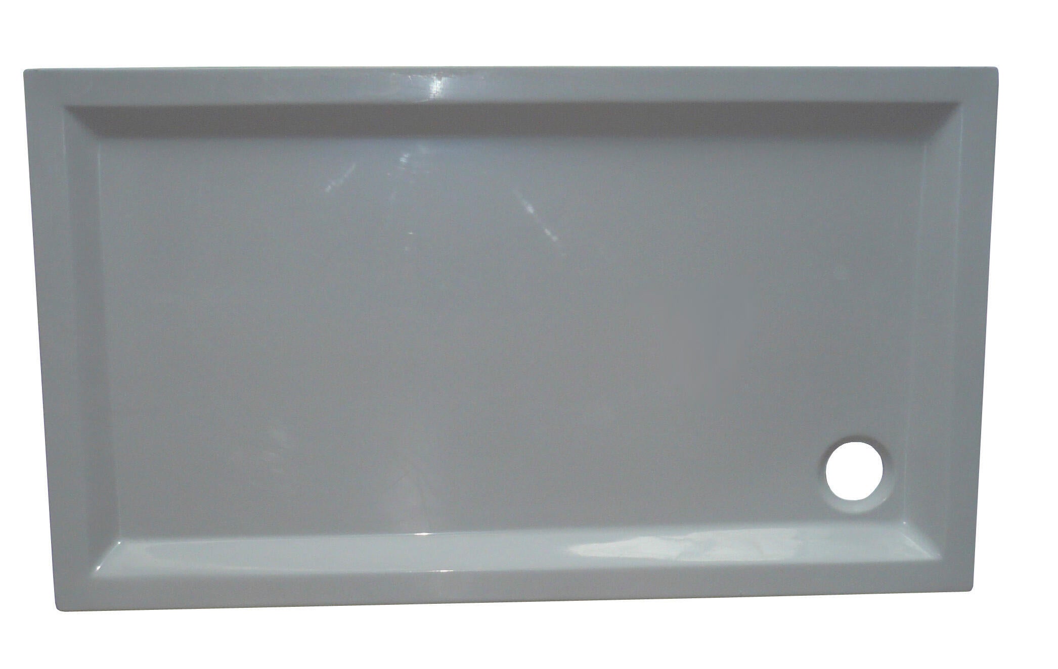 Piatto doccia acrilico rinforzato fibra di vetro Houston 80 x 100 cm bianco - 2