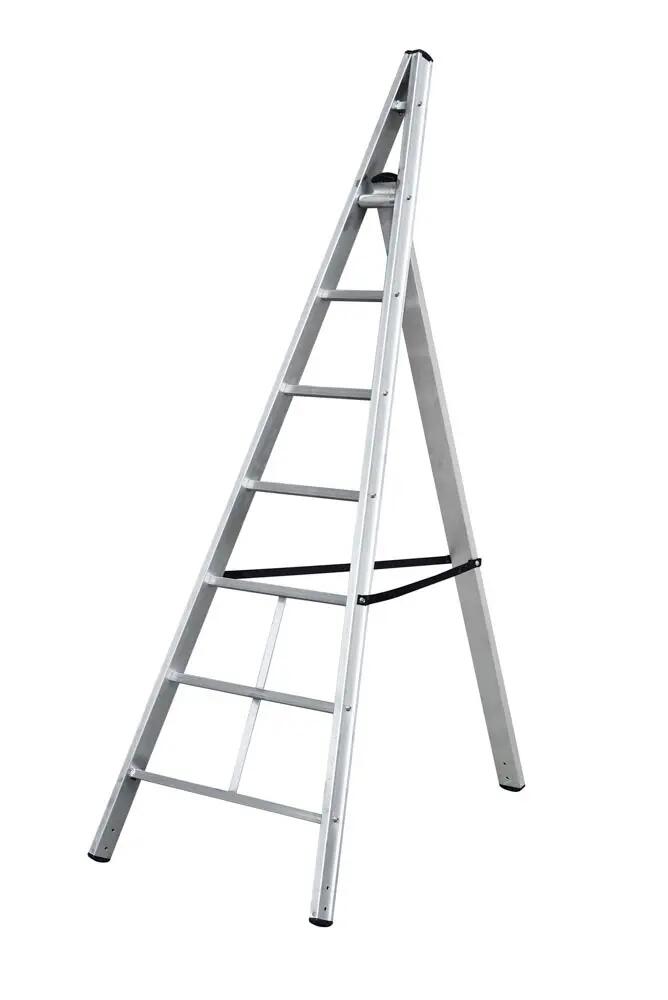 Scala In Alluminio Hailo L60 - 6 Gradini, Con Parapetto E Ripiano Porta Attrezzi - Foto 6