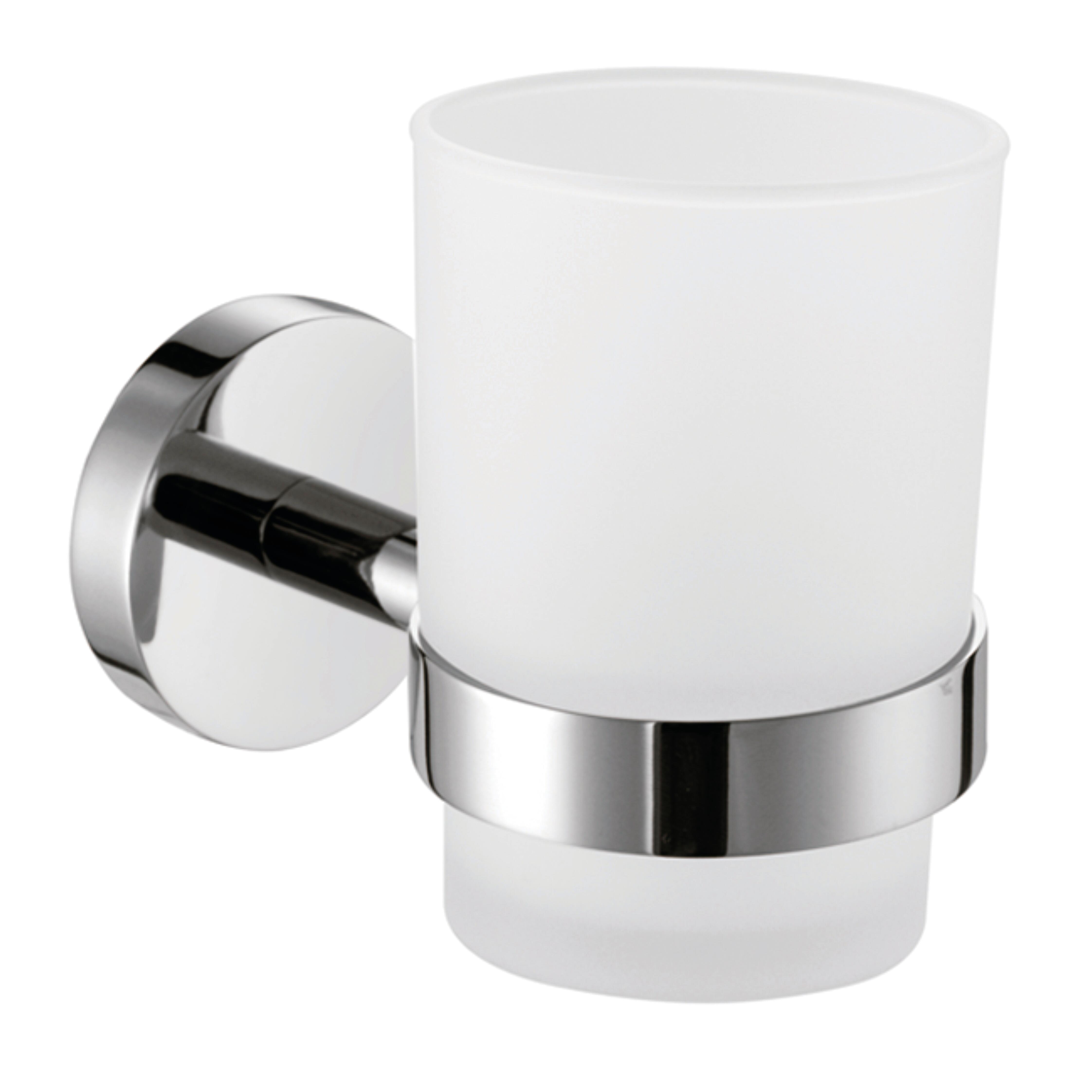 Bicchiere Porta Spazzolini Essential L 6.3 X H 11.4 In Polipropilene Cromo 91990956