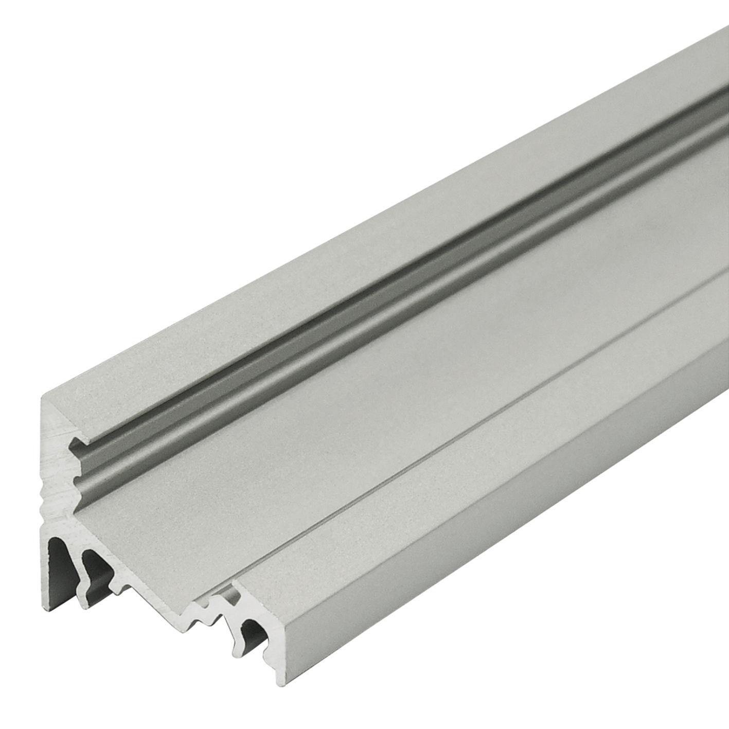 Profilo per strisce led, grigio / argento, 2 m
