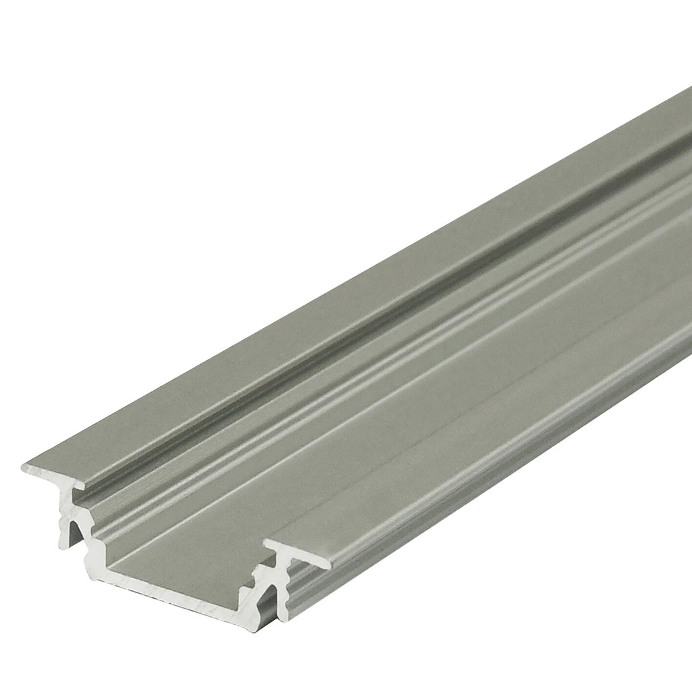 Profilo per strisce led, grigio / argento, 2 m