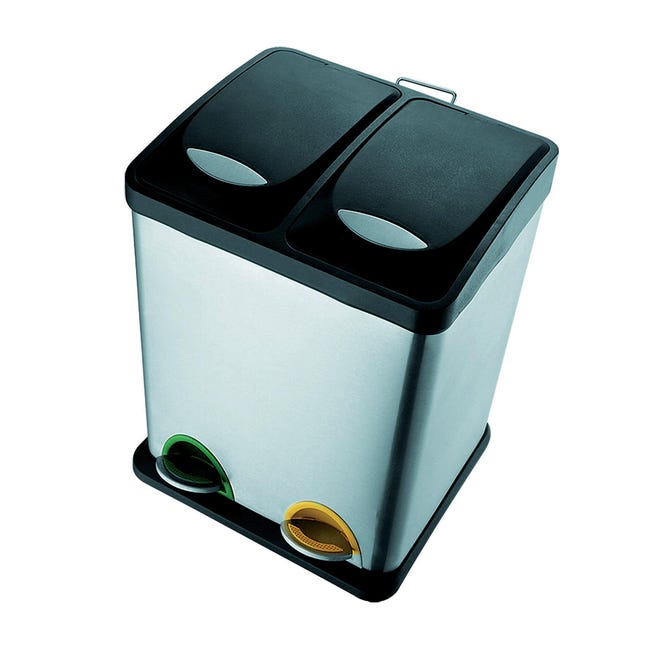 Pattumiera A Pedale Grigio Cromo 16 L Leroy Merlin Rubinetto A Pedale Leroy Merlin