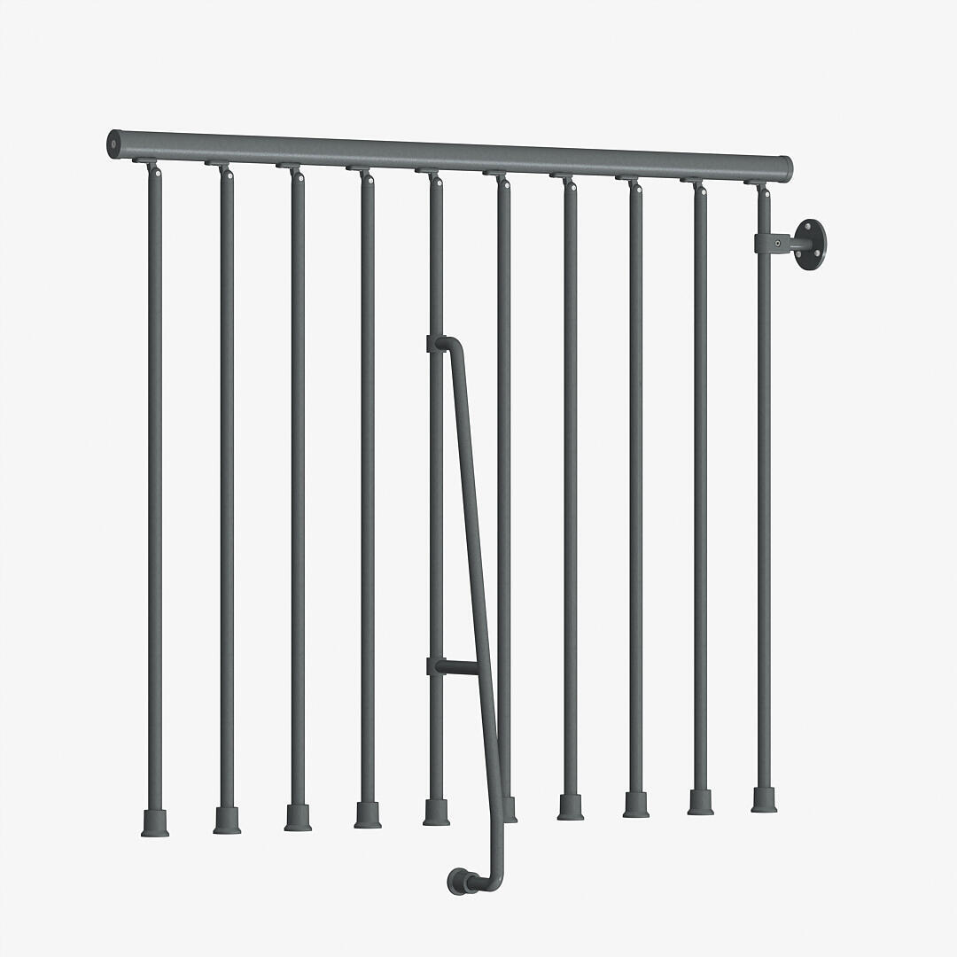 Balaustra FONTANOT Mas030 in acciaio L 120 x H 100 cm nero