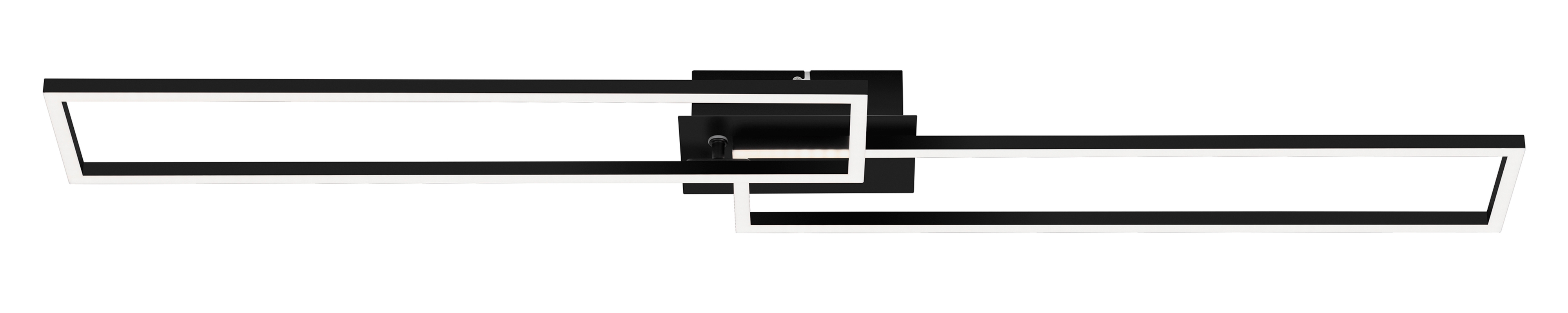 Plafoniera moderno Frames nero24.8x110 cm, - 1