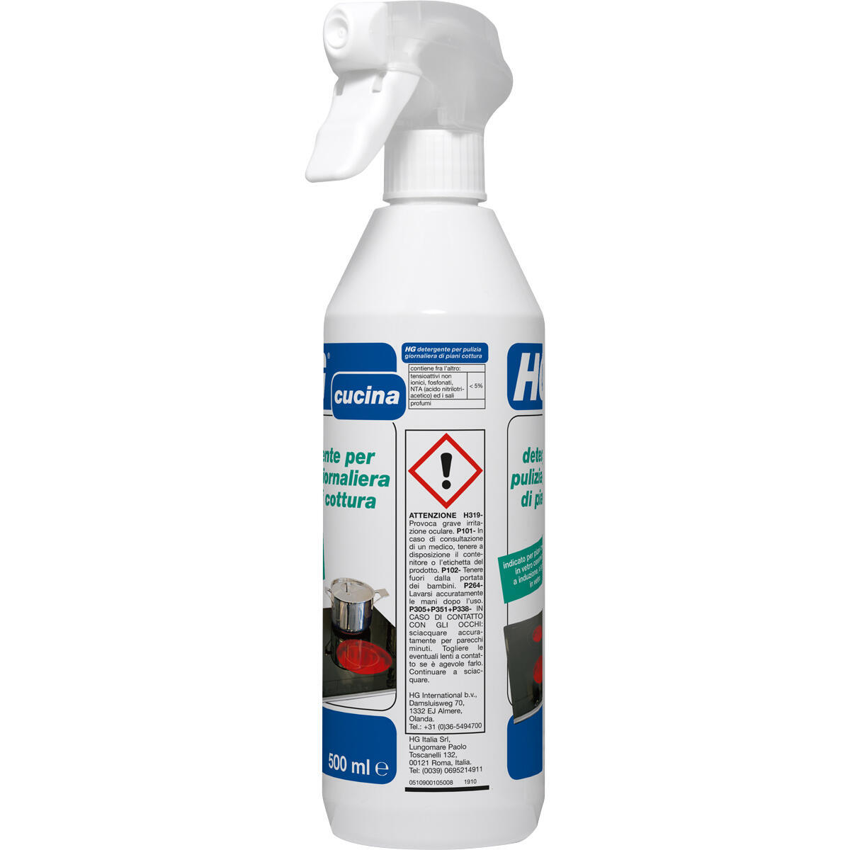Detergente HG per vetroceramica piastra a induzione 0,5 lt - 6