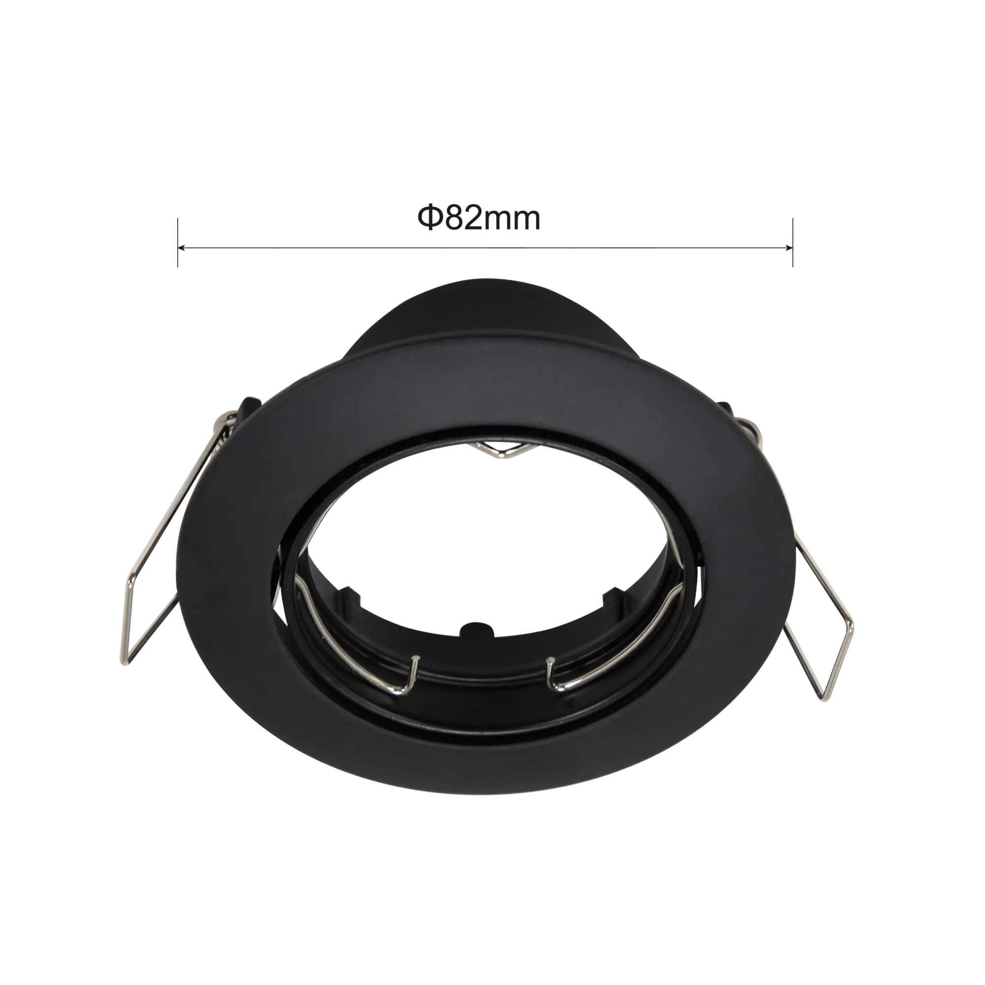 Ghiera per faretto da incasso orientabile tondo Clane in Alluminio nero, diam. 8.2 cm GU10 MAX0W IP23 INSPIRE - 2