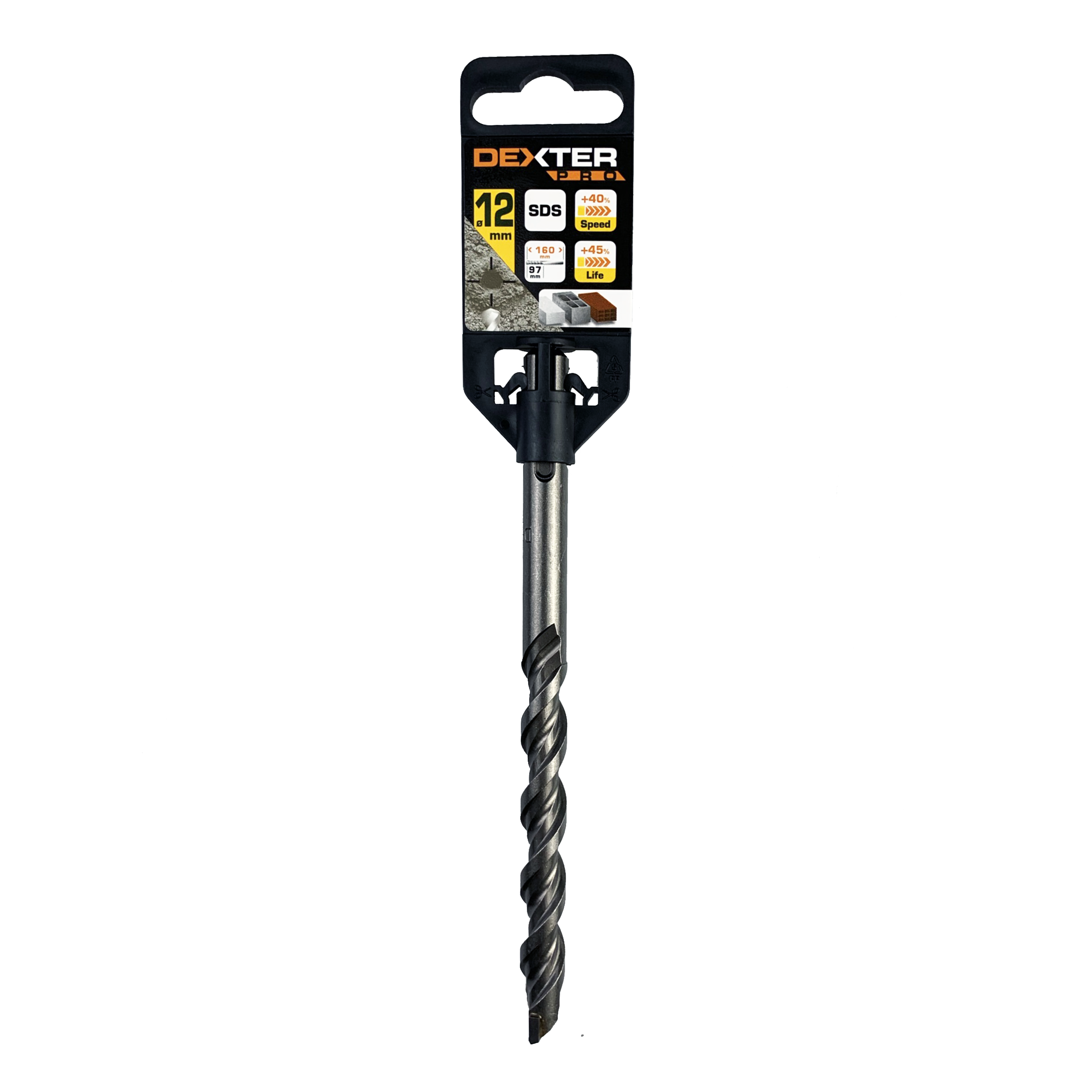 Punta a corona 35 mm per calcestruzzo con codolo SDS Plus - Le