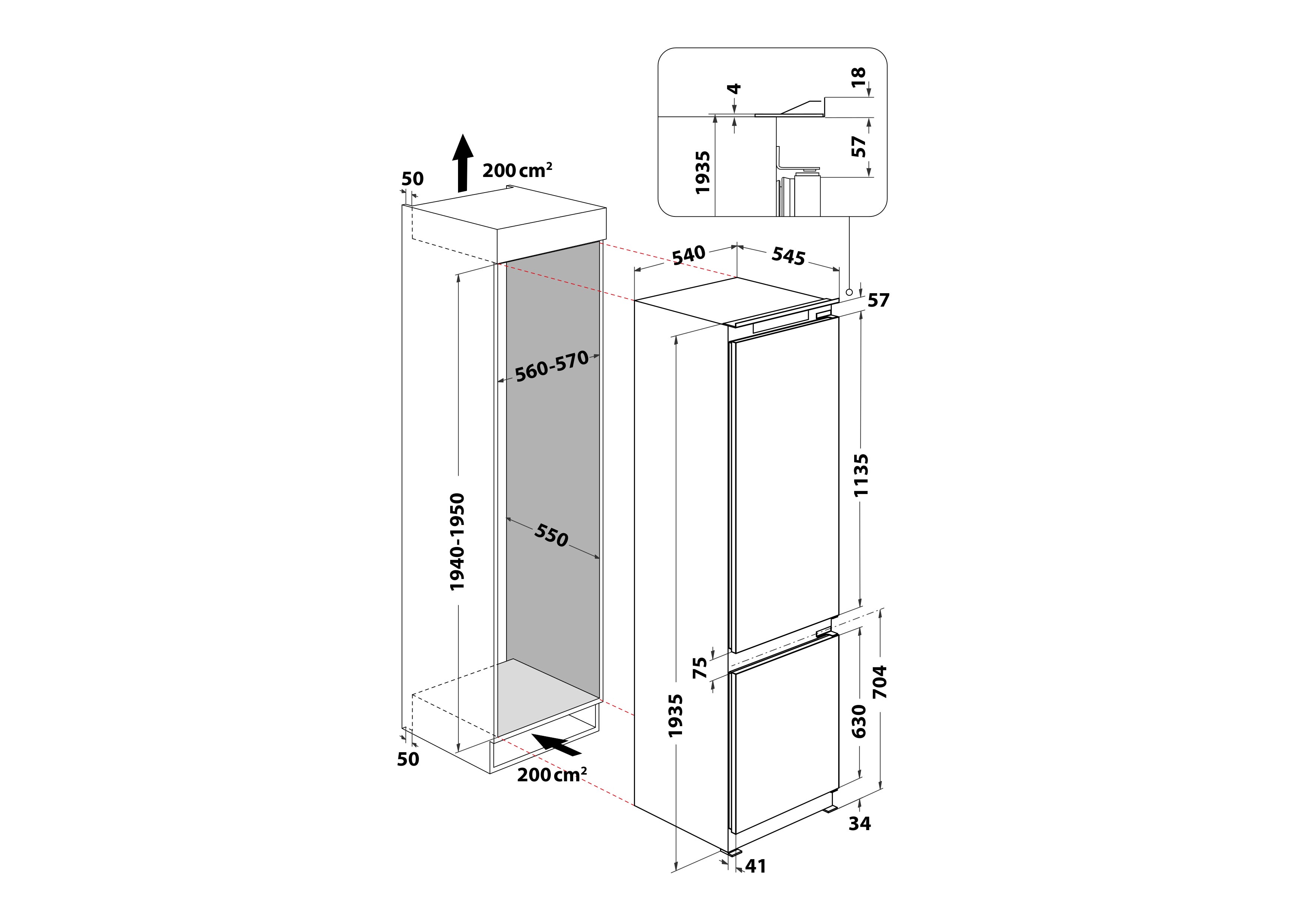 Frigorifero combinato a incasso WHIRLPOOL ART 9812 SF1, apertura destra |  Leroy Merlin