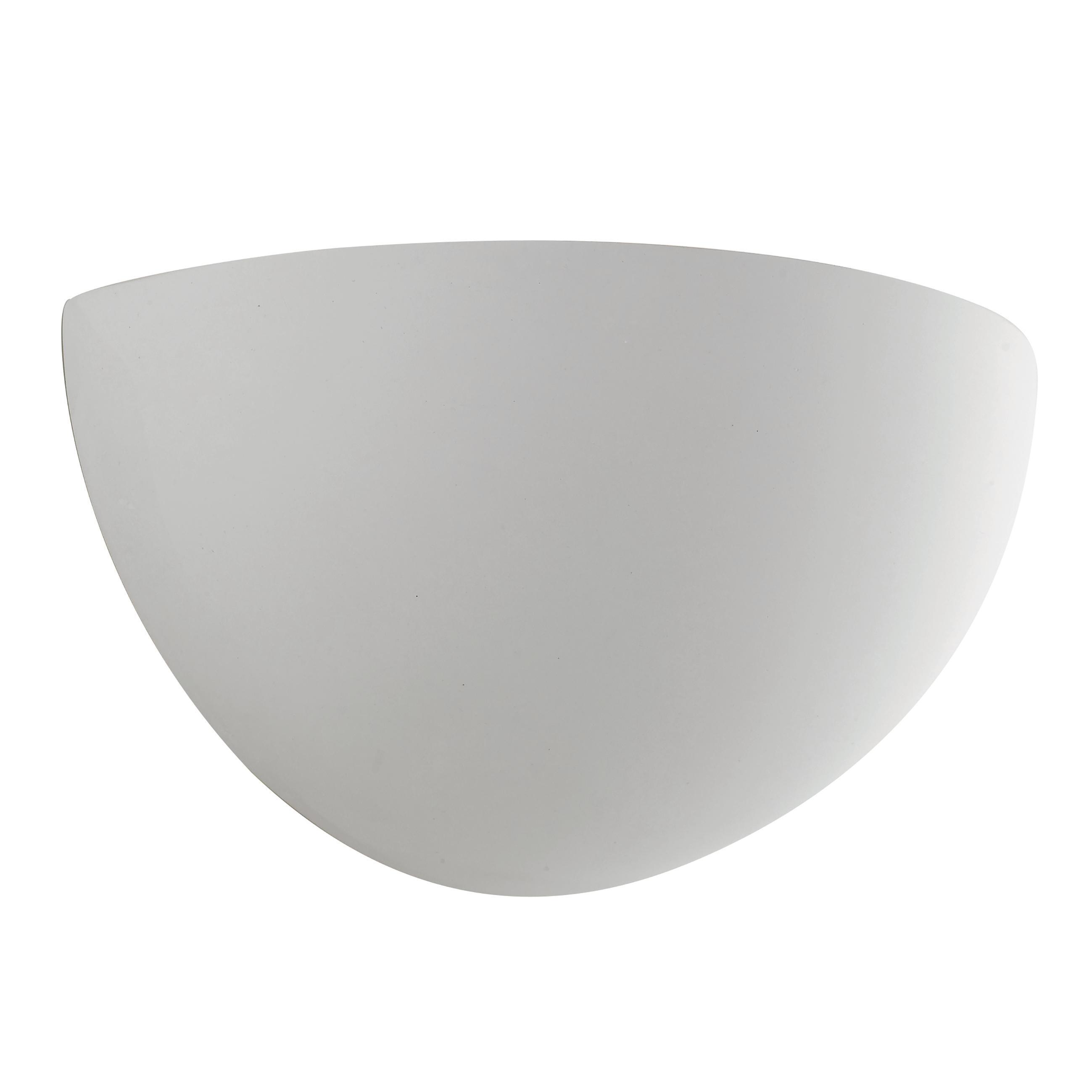Applique design gesso Moritz-s bianco verniciabile, in calcestruzzo, 9.5 x 25 cm, INTEC - 2