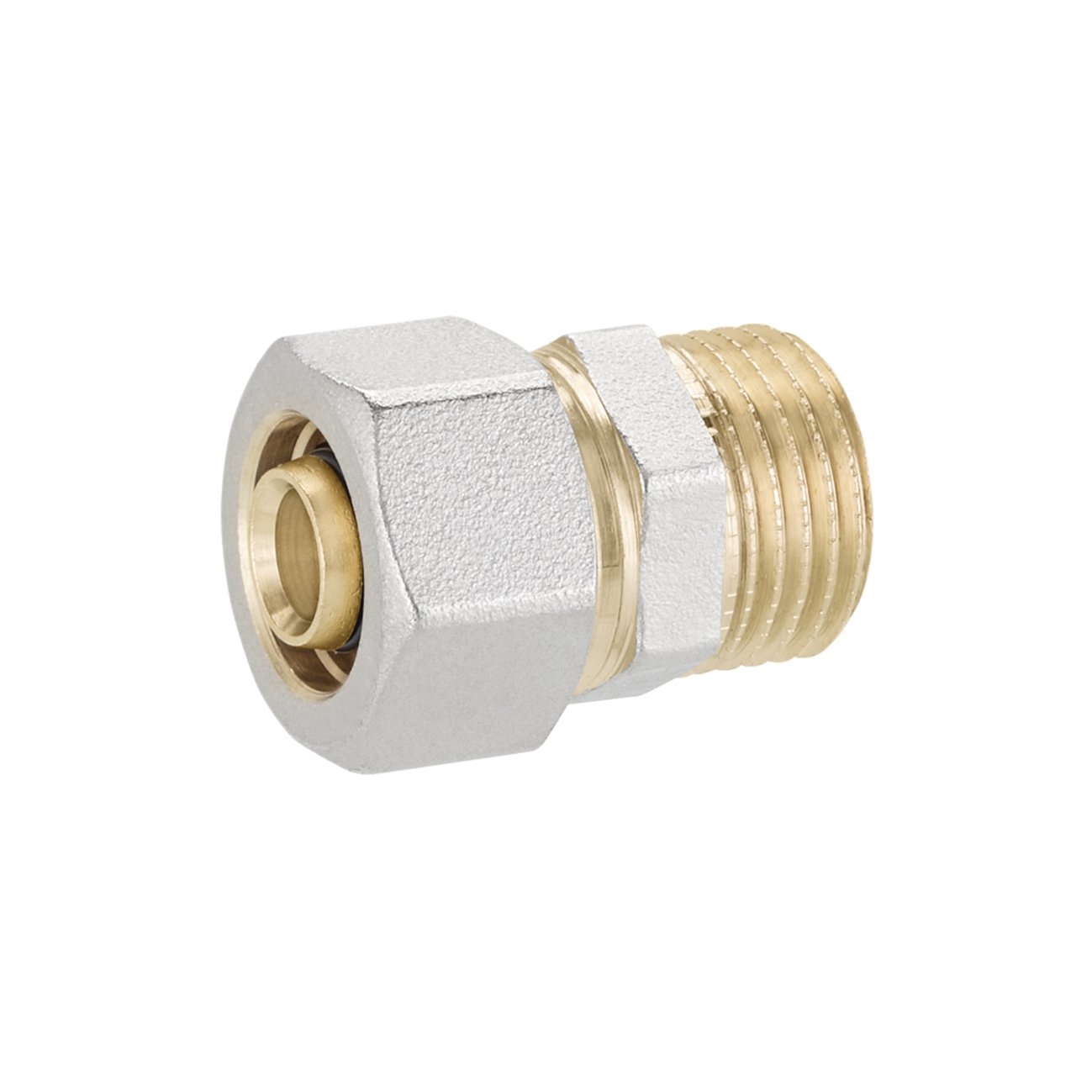 Raccordo dritto maschio x 16 mm Ø 1/2