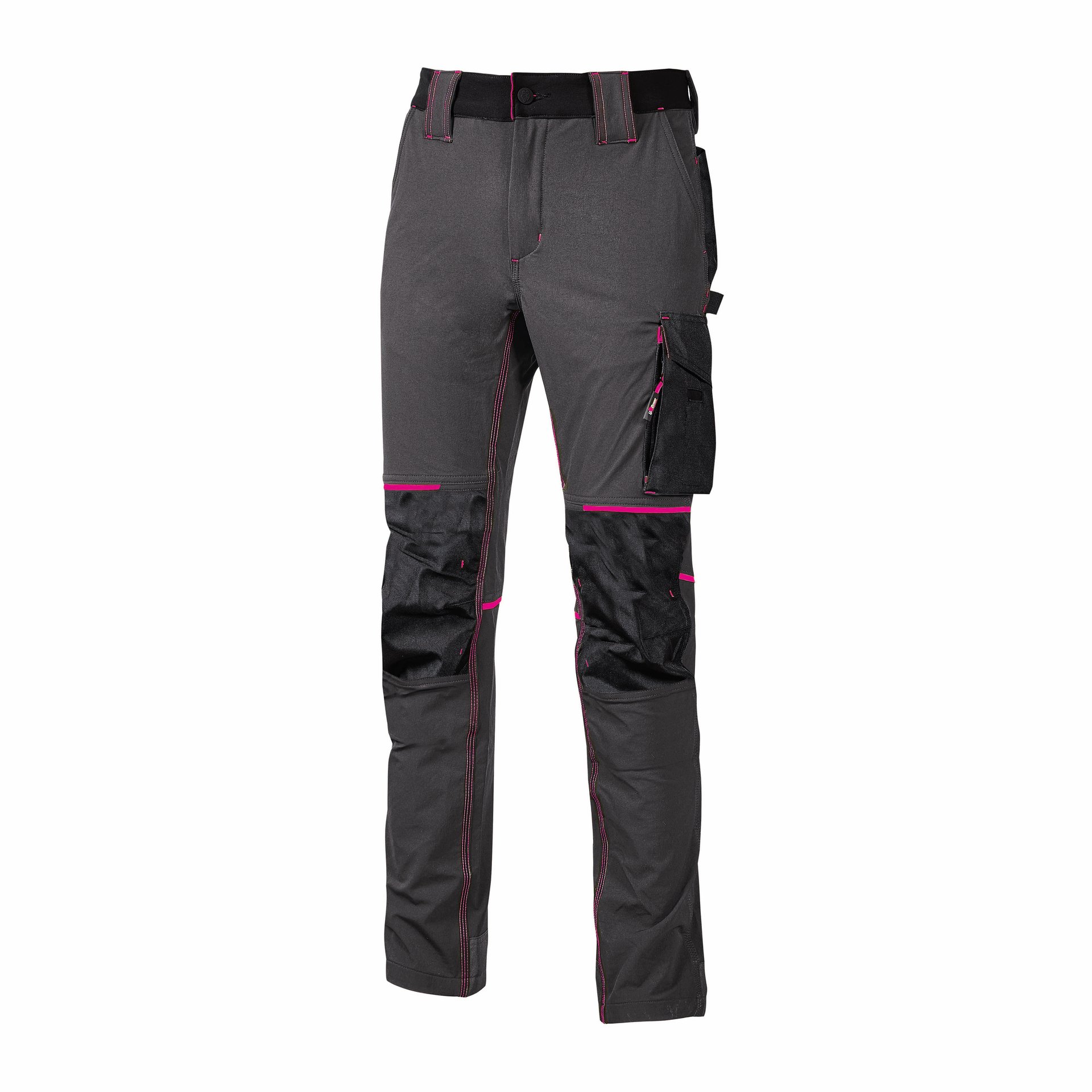 Pantalone da lavoro U-POWER Atom grigio rosa tg L