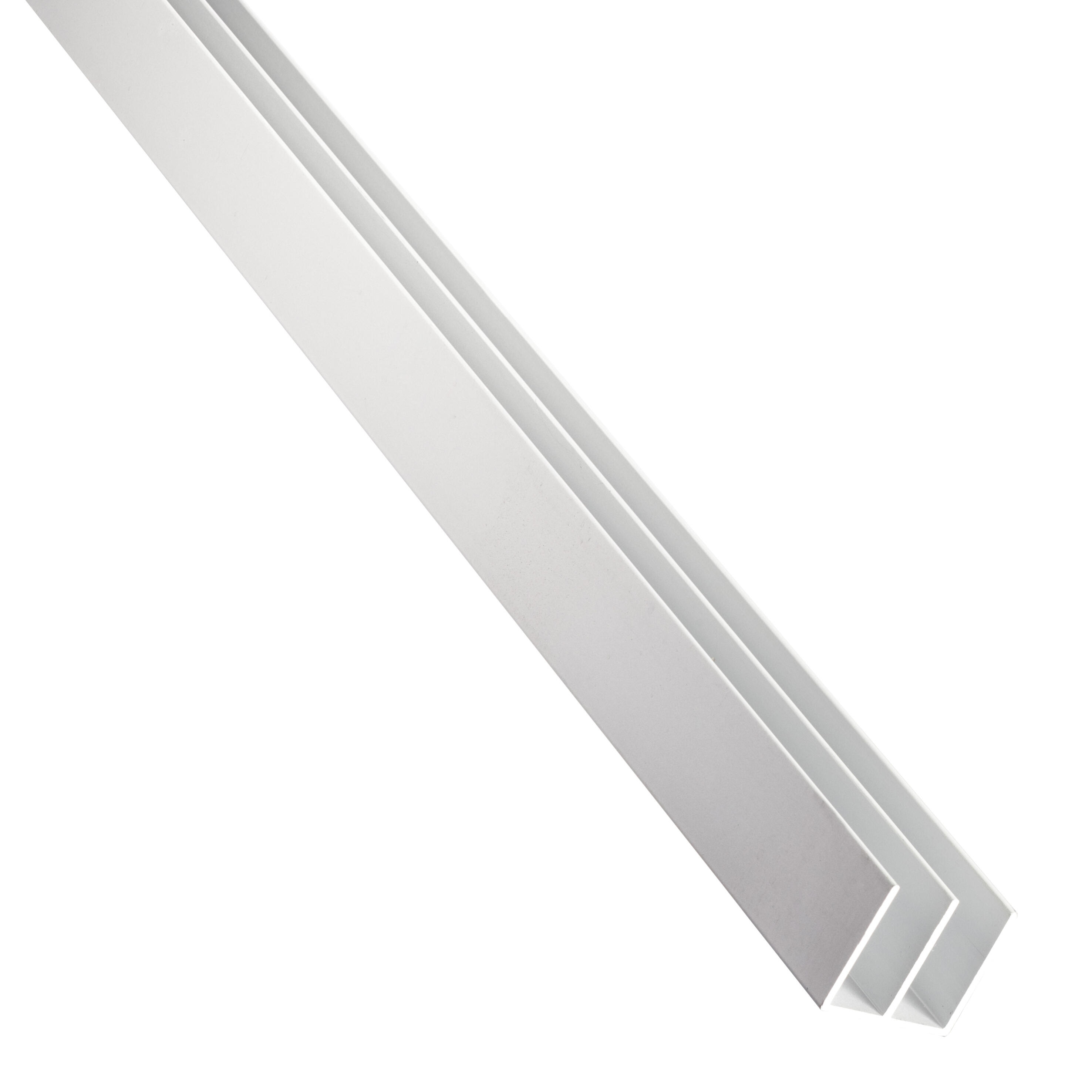 Profilo doppia u STANDERS in alluminio 2.6 m x 2 cm grigio - 1