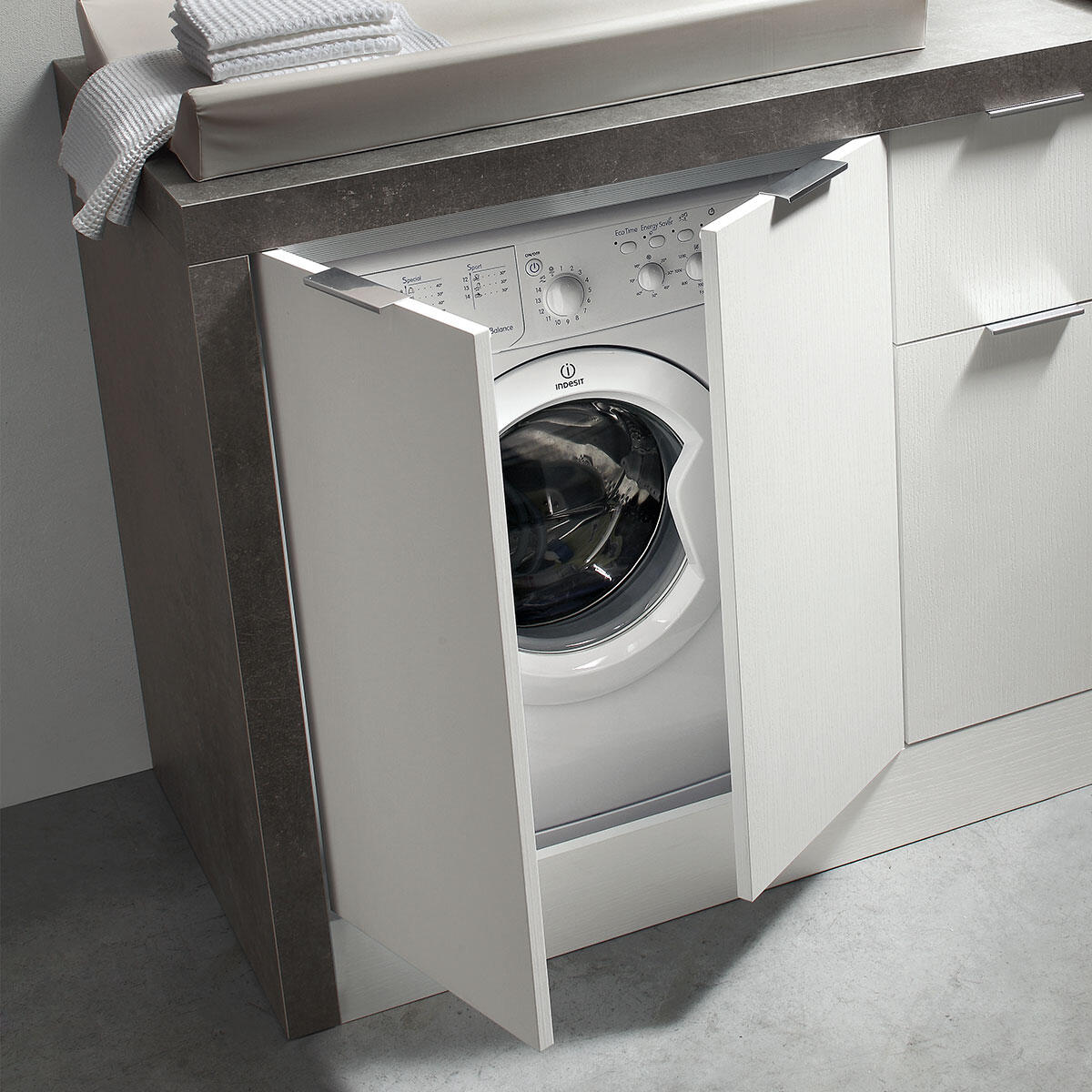 Colonna per mobile bagno 1 cassetto 2 ante L 30 x P 35 x H 168 cm