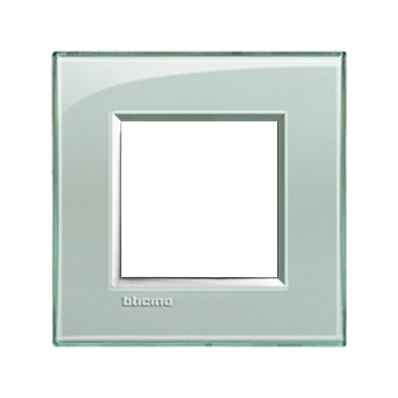 Placca Living light BTICINO 2 moduli grigio ghiaccio
