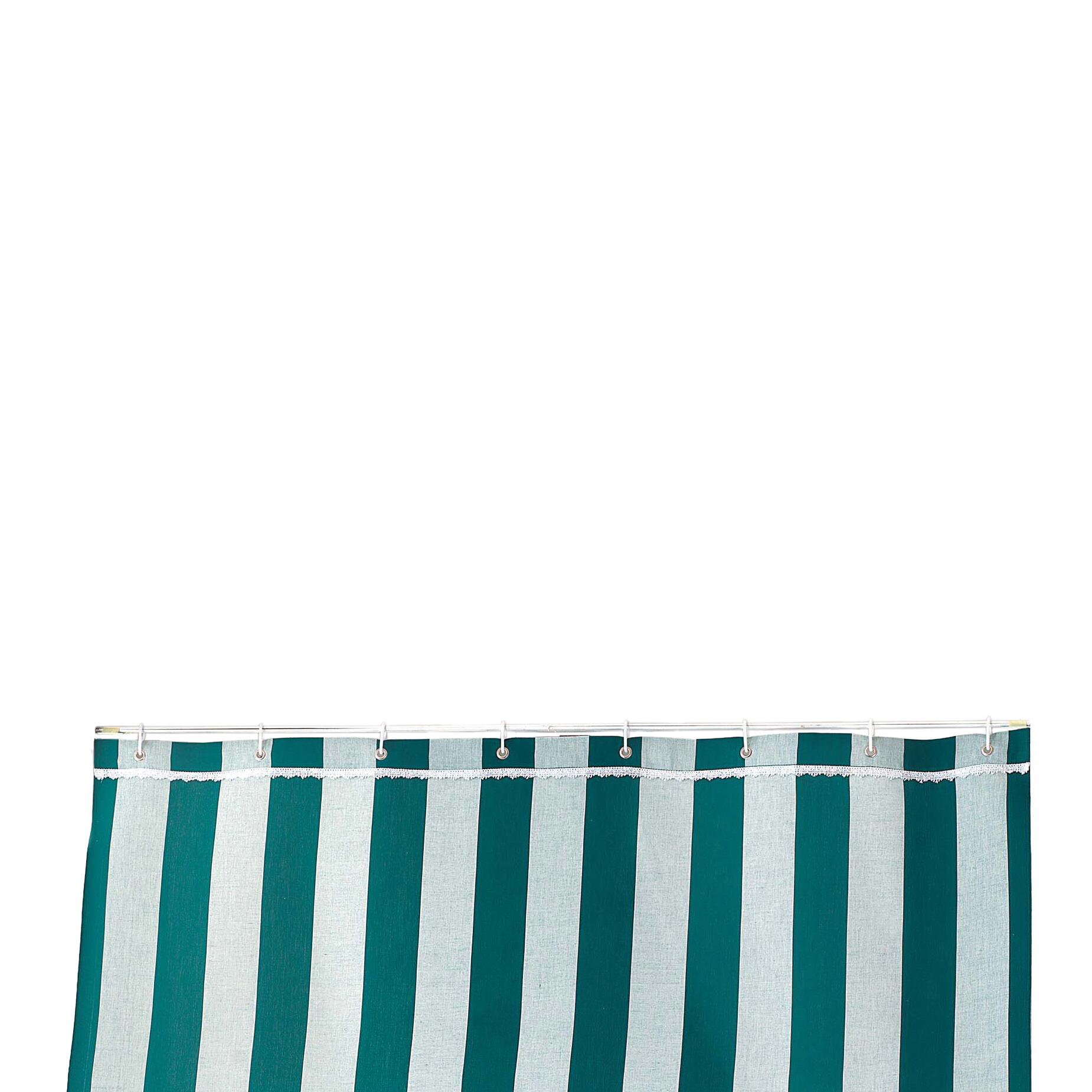 Tenda In Lino Con Occhielli Madura Carlina 144x280 Cm - Colore Verde, Aspetto Naturale, Lavabile A 40°