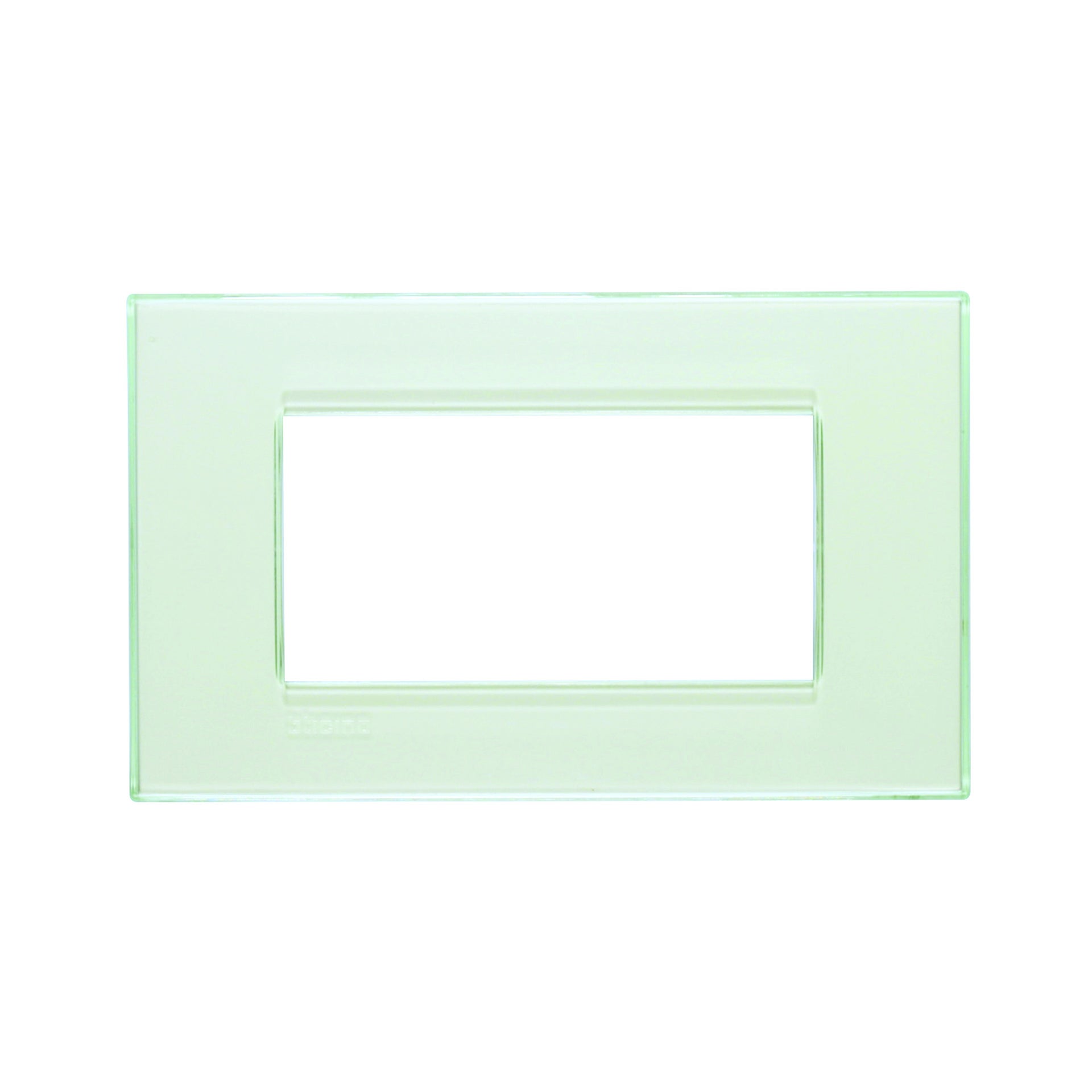 Placca singola Living light BTICINO 4 moduli acquamarina
