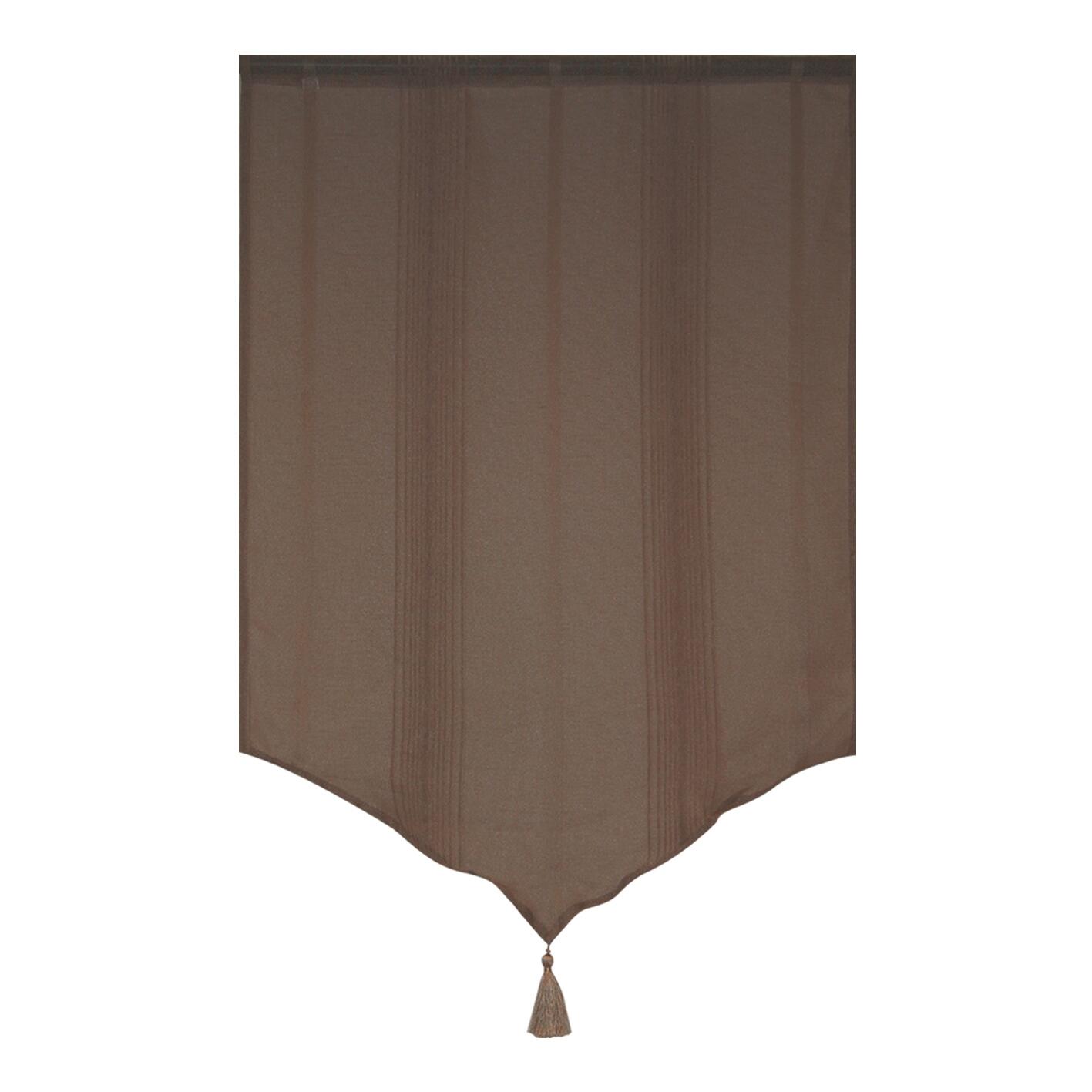 Tendina vetro Marrone mattone passanti nascosti 60 x 90 cm