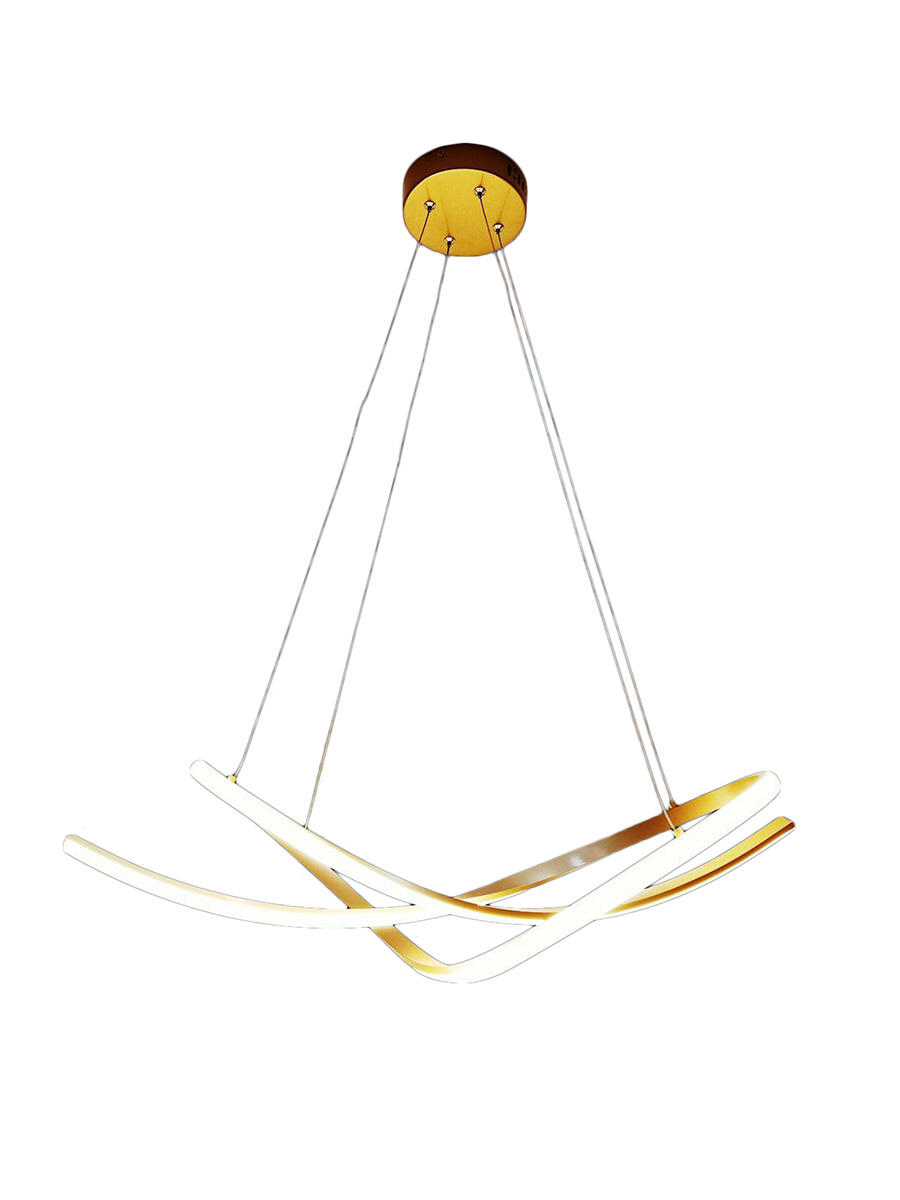 Lampadario Glamour Asia LED integrato oro, in alluminio, L. 72.5 cm, NOVECENTO - 3