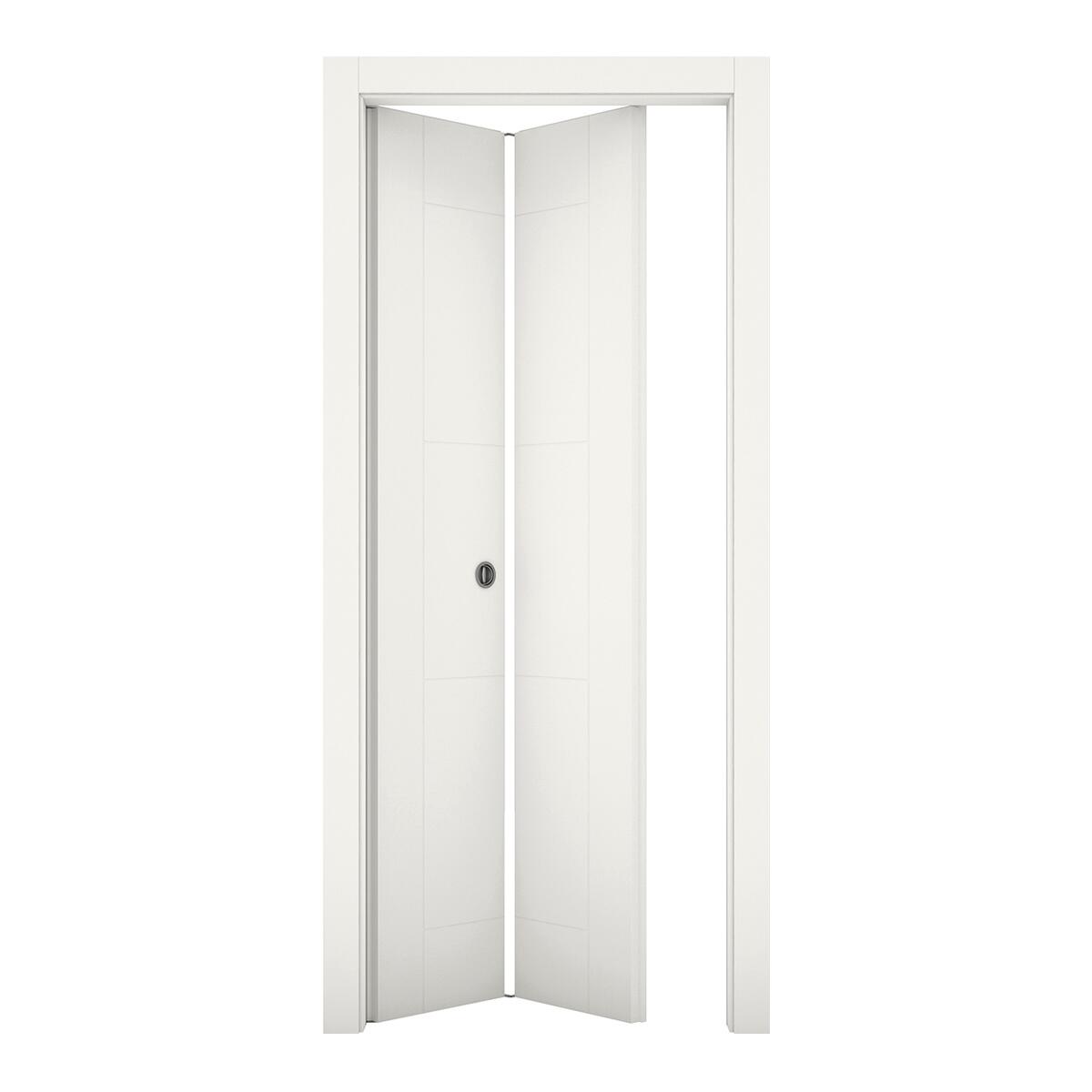 Porta pieghevole asimmetrica Mood bianco laccato L 80 x H 210 cm sinistra