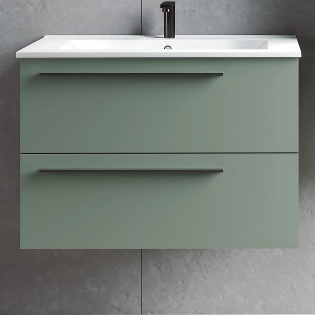 Mobile Da Bagno Sotto Lavabo L 80 X P 45 X H 55 Cm In Agglomerato Verde Leroy Merlin Sottolavabo Bagno Leroy Merlin