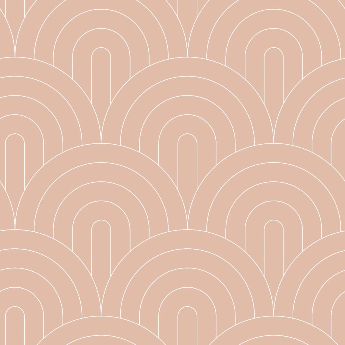 Carta da parati Archi caramello, 53 cm x 10.05 m