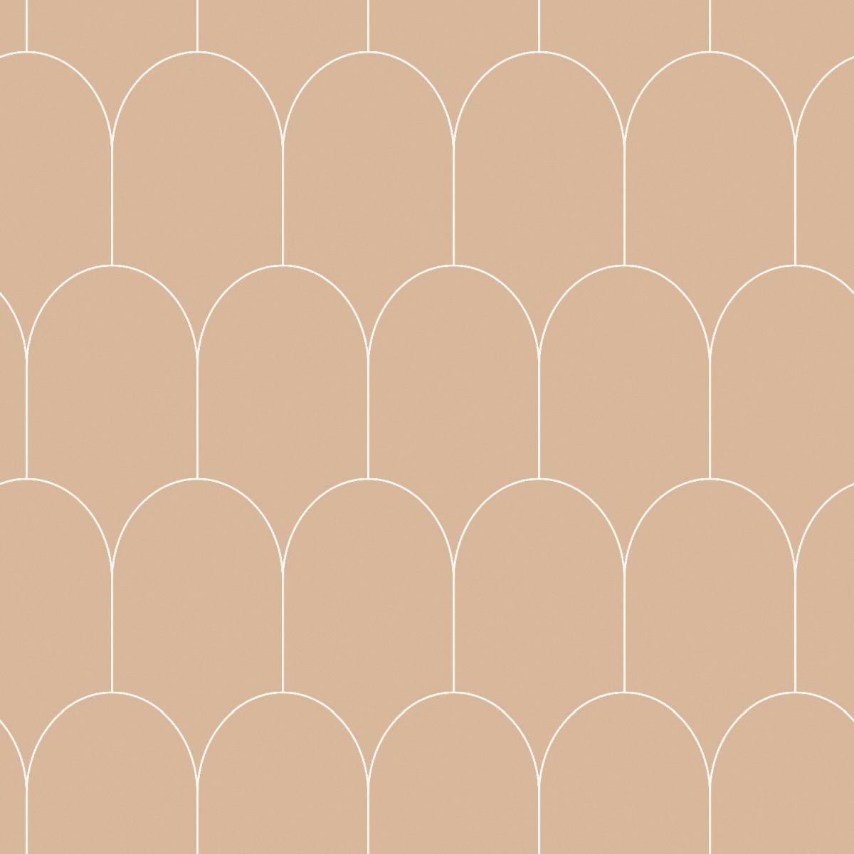 Carta da parati Piccoli Pois arancio e beige, 53 cm x 10.05 m