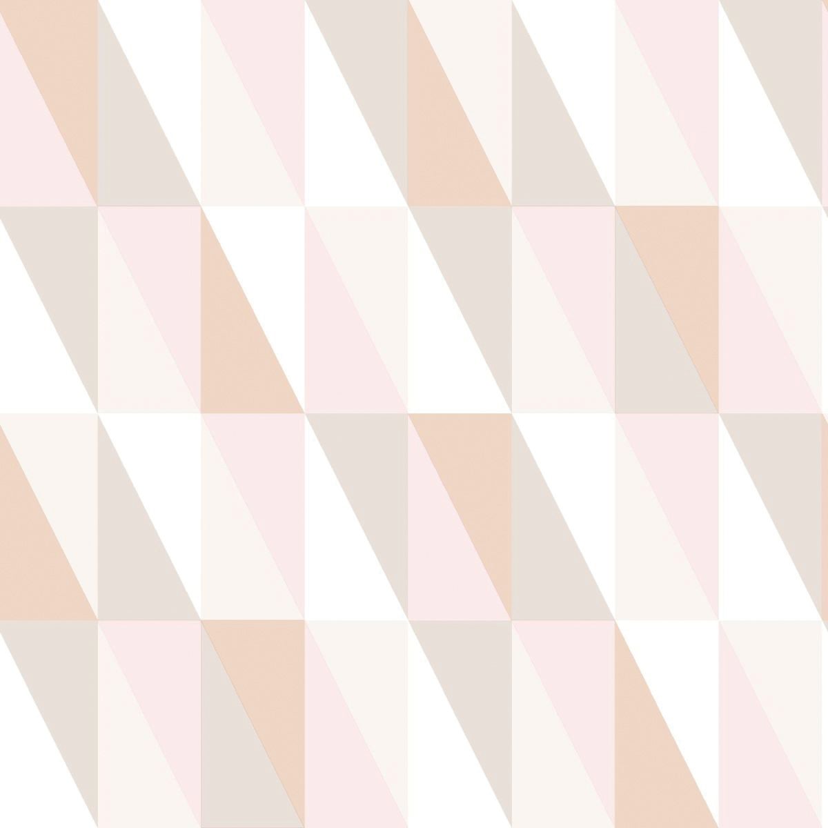 Carta da parati Triangoli rosa arancio, 53 cm x 10.05 m