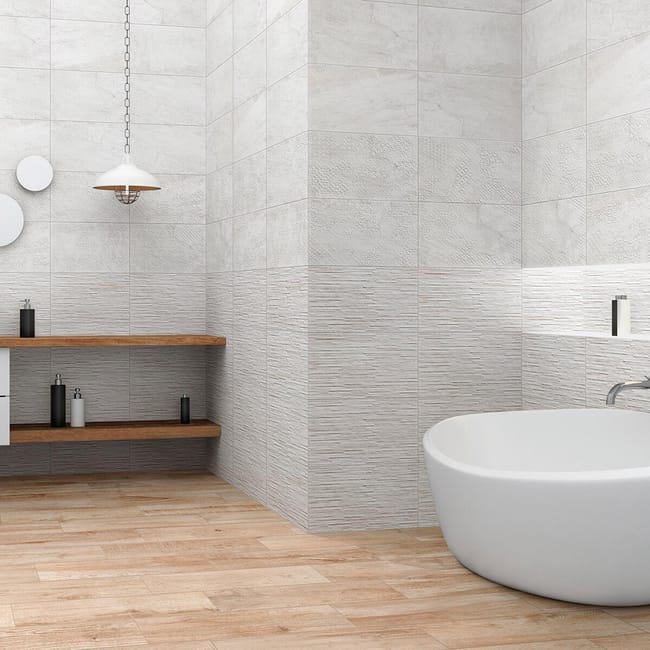 Piastrella Per Rivestimenti Pietra Bella 25 X 40 Cm Sp 6 1 Mm Bianco Leroy Merlin Leroy Merlin Ceramiche Bagno