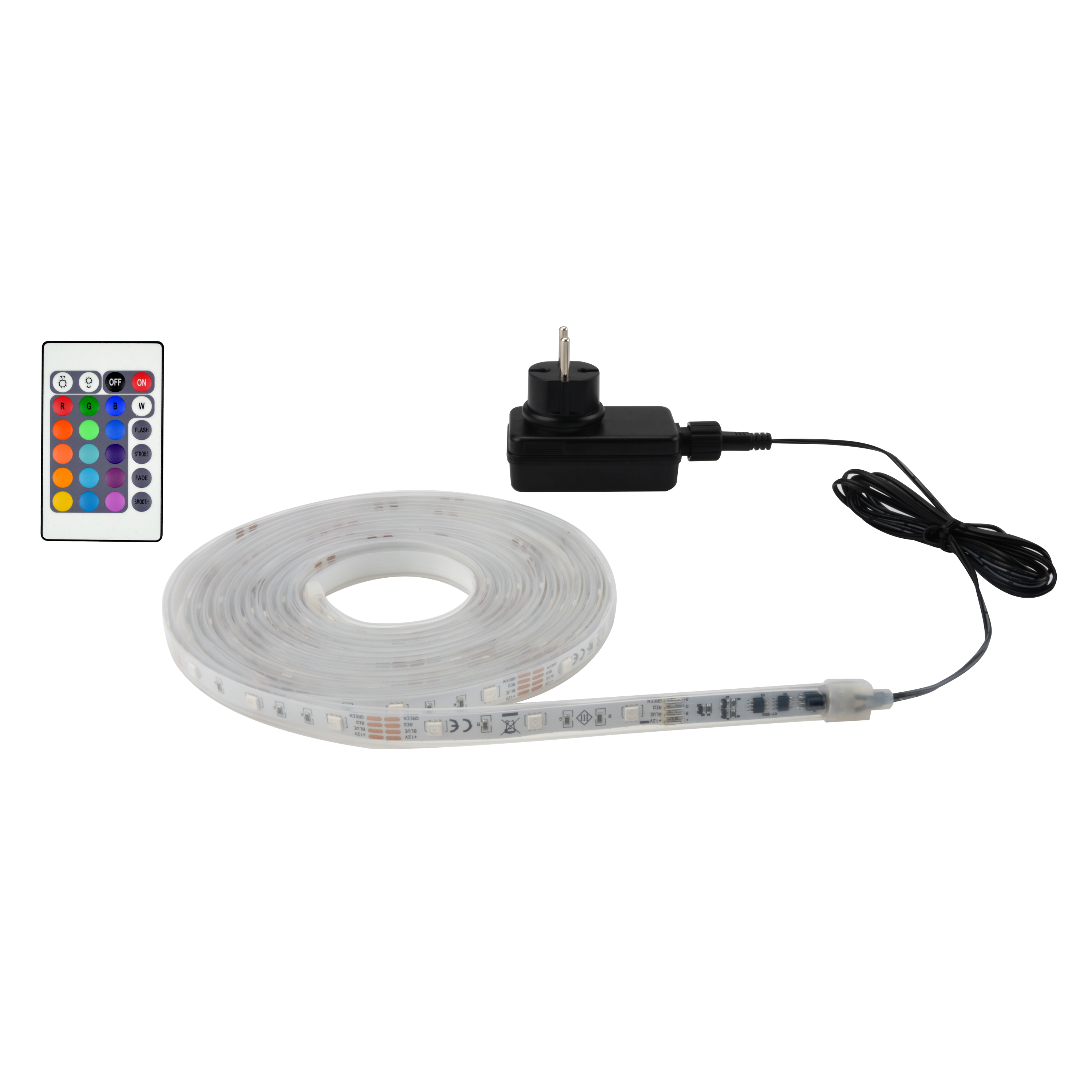 Kit Striscia Led 5m Luce Rgb Striscia Rgb Nessuna Preoccupazionelm Ip65 Leroy Merlin 