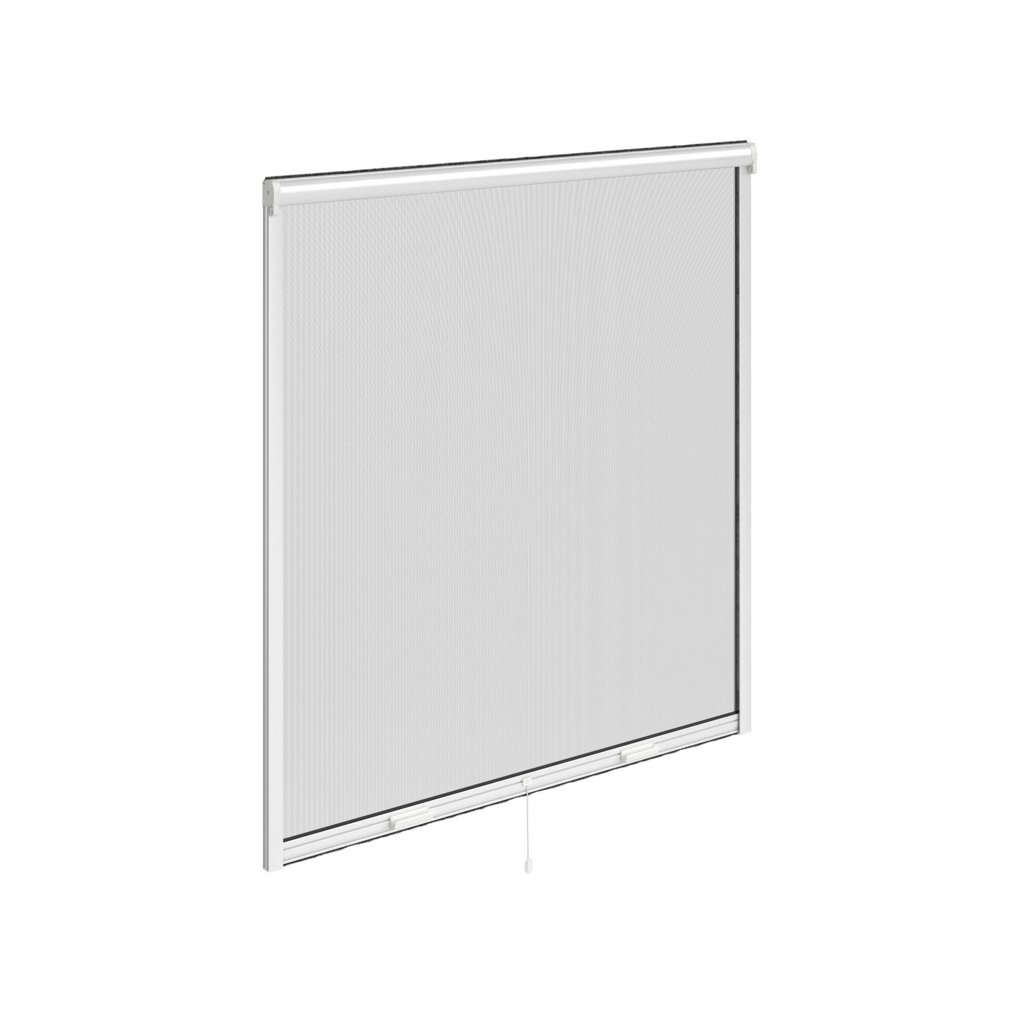 Windhager Zanzariera Basic Avvolgibile Per Finestra – Bianco, 100x160 Cm, Kit Fai Da Te, Alluminio Resistente