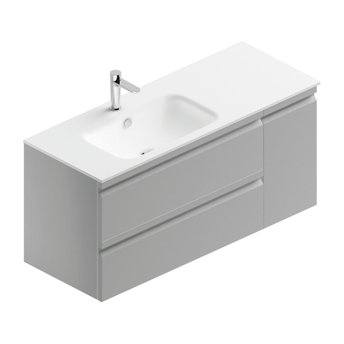 Mobile bagno Pull blu artico L 119.5 cm