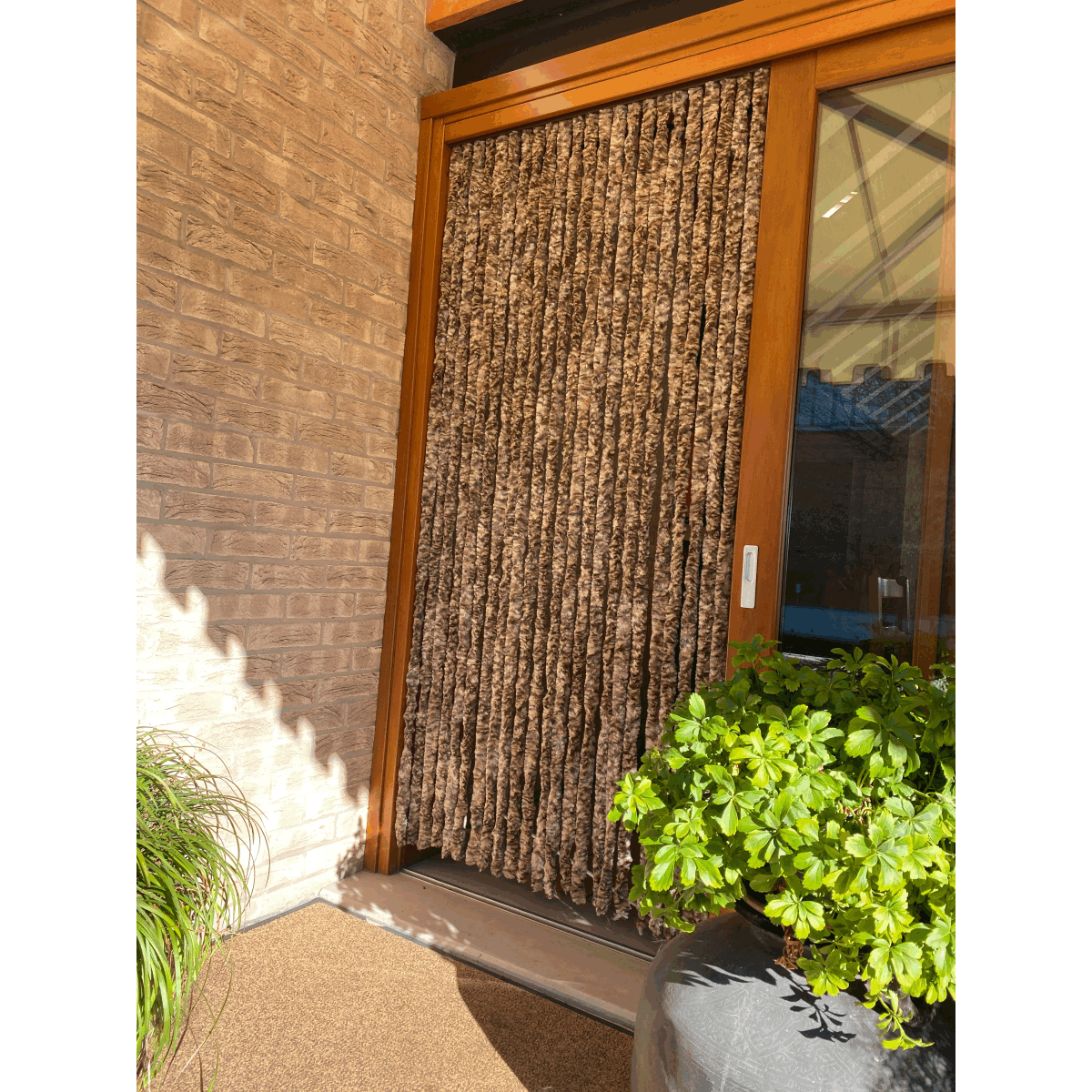 Tenda Per Porta Softy Beige Marrone Bronzo 100x220 Cm Leroy Merlin