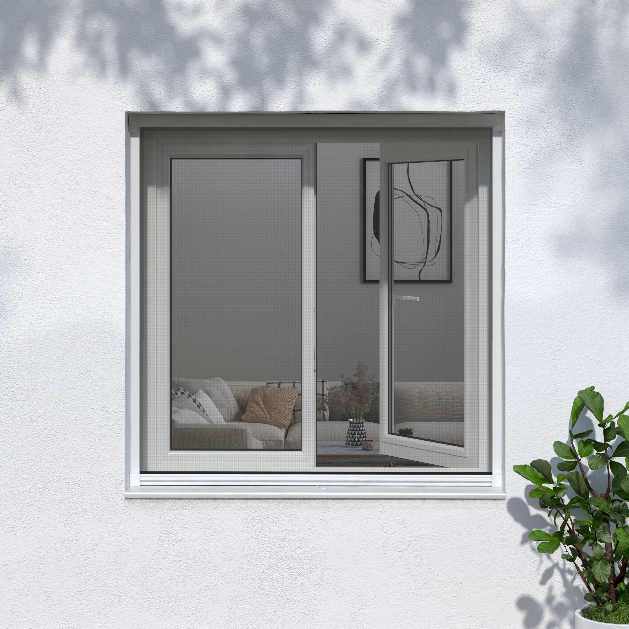 Zanzariera avvolgibile ARTENS per finestra L 130 x H 160 cm bianco - 6